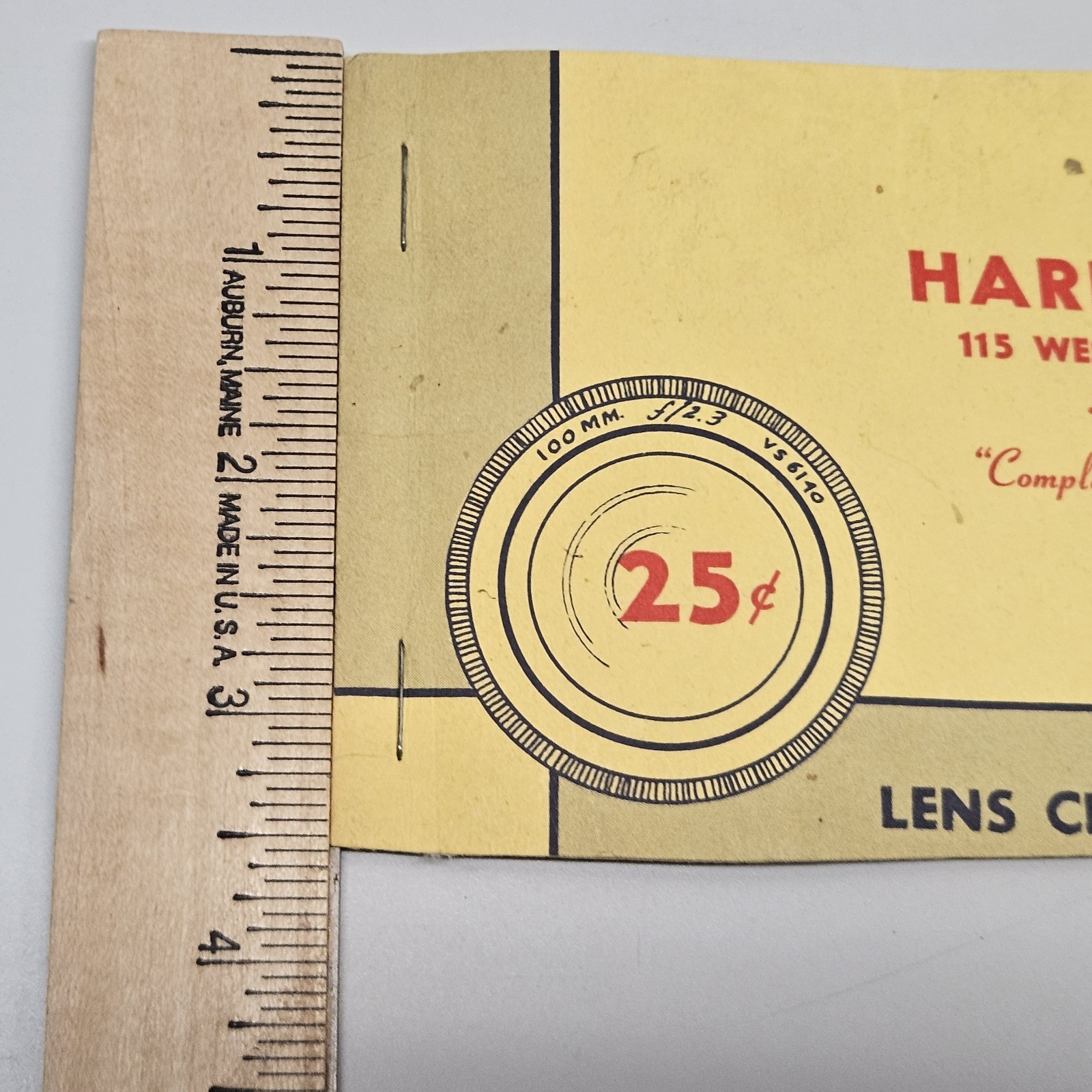 Harry Fine Lens Cleaning Tissue Famous NYC Photographer Mid Century 115 W 45th
