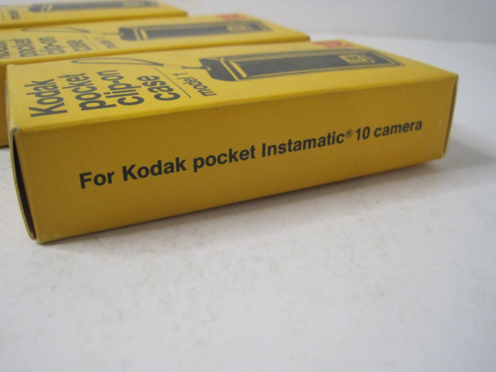 Lot of 3 Kodak Pocket Clip-on Case Model 1 C 18C For Kodak Instamatic 10 Camera