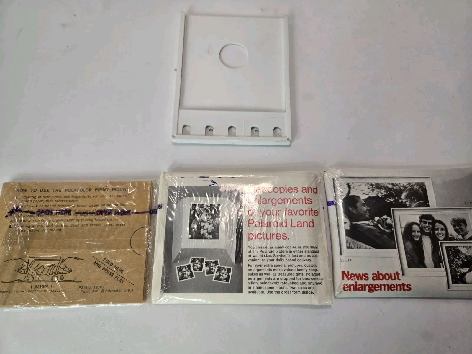 LOT Polaroid Polacolor Print Mounts Kit w/ Color Print Mounter #586