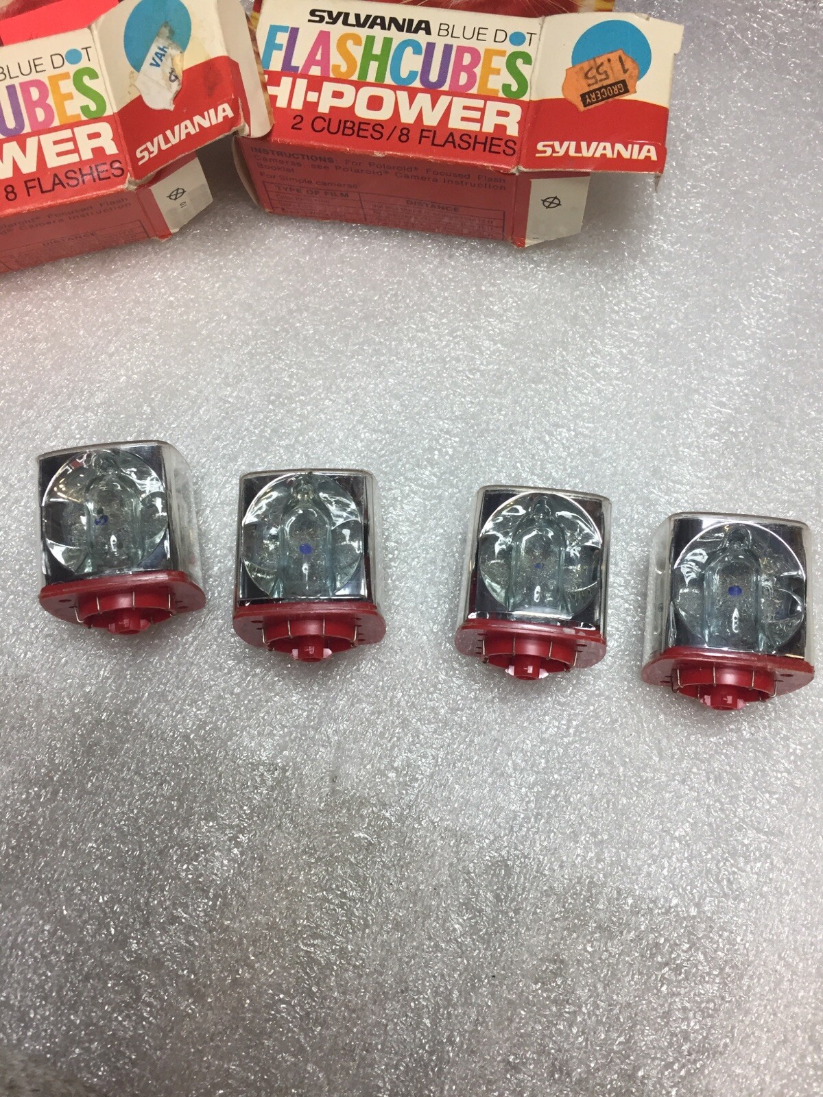 Sylvania Blue Dot FLASHCUBES (4 cubes/16 flashes) Hi-Power NOS