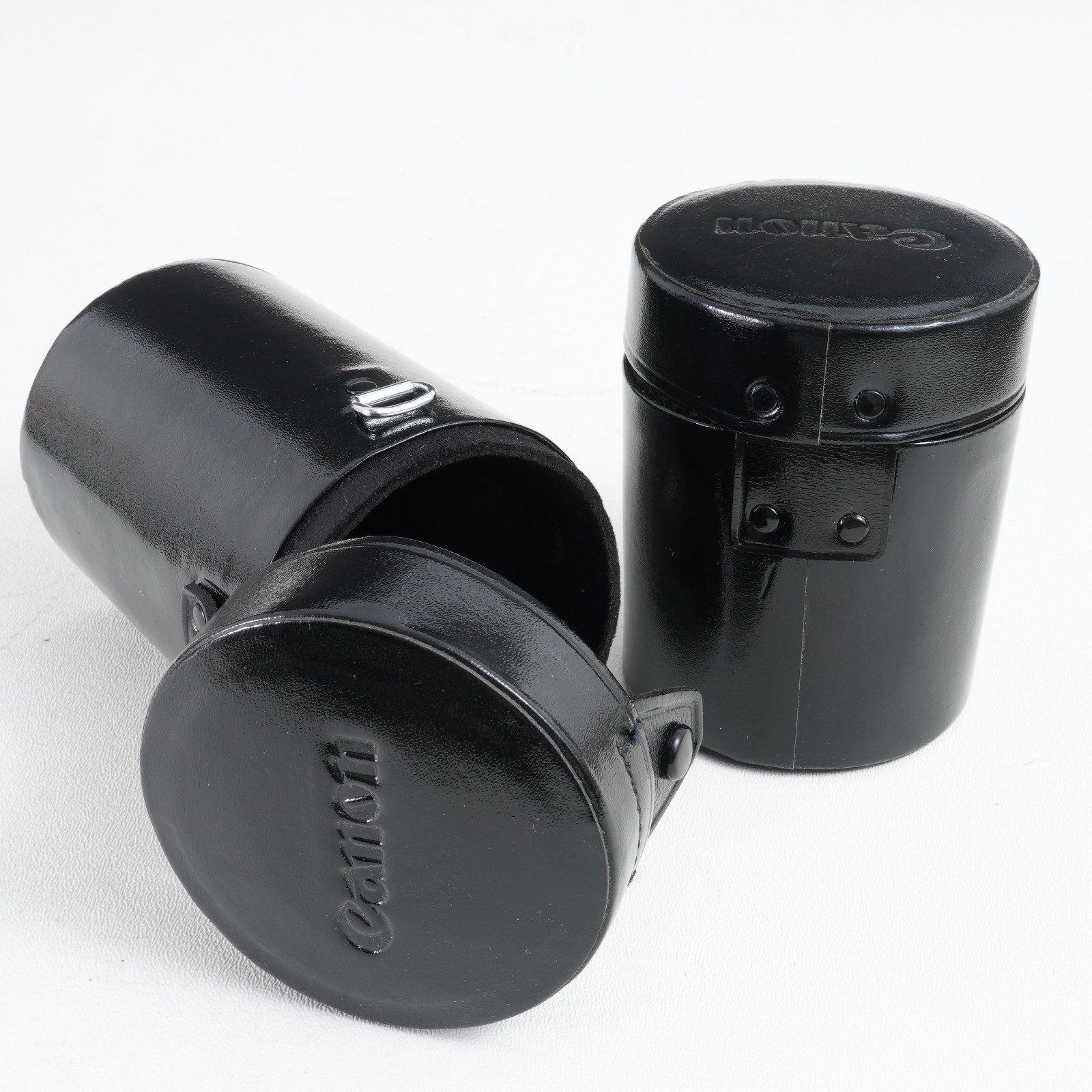 -[EX+++] Vintage Canon Hard 35mm Camera Lens Cases E AND C