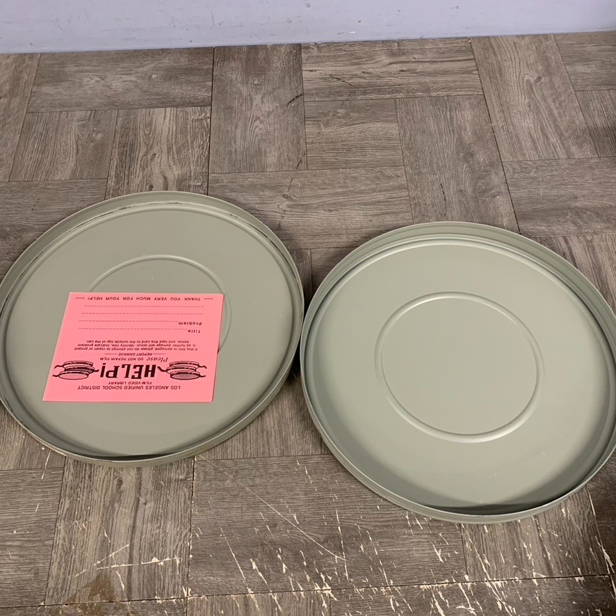 5 x Vintage 10.5 Metal Film Reel Canister Case Empty Various Colors