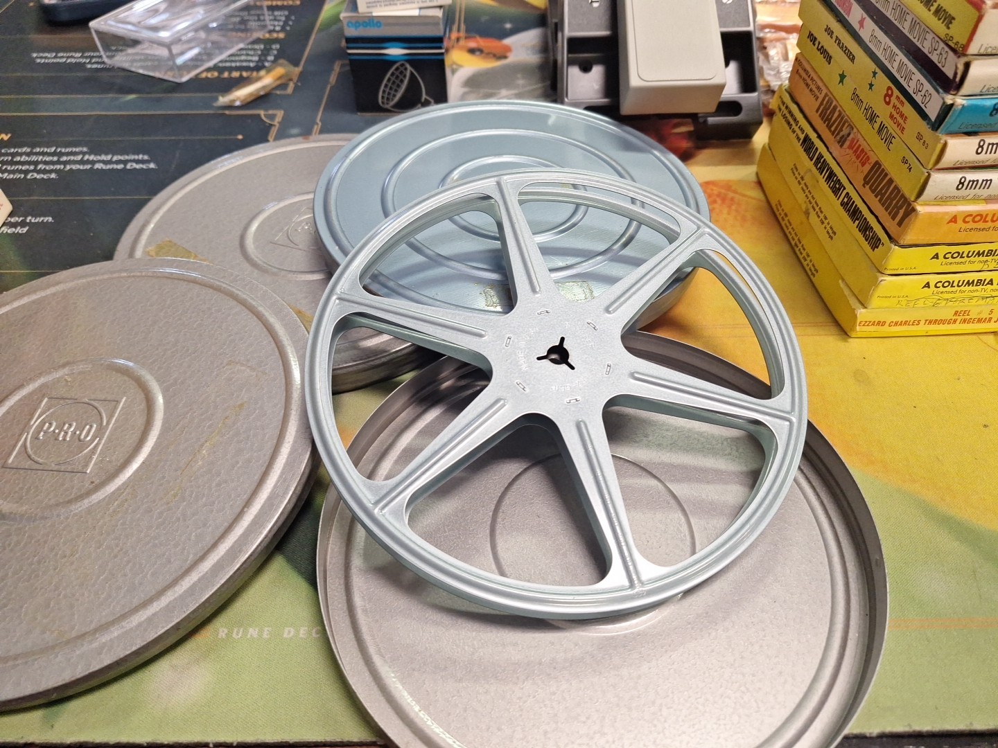 Scherer 6″ EZ-Grip Metal 8mm Film Reel USA – Storage Canister Lot Of 3 Used