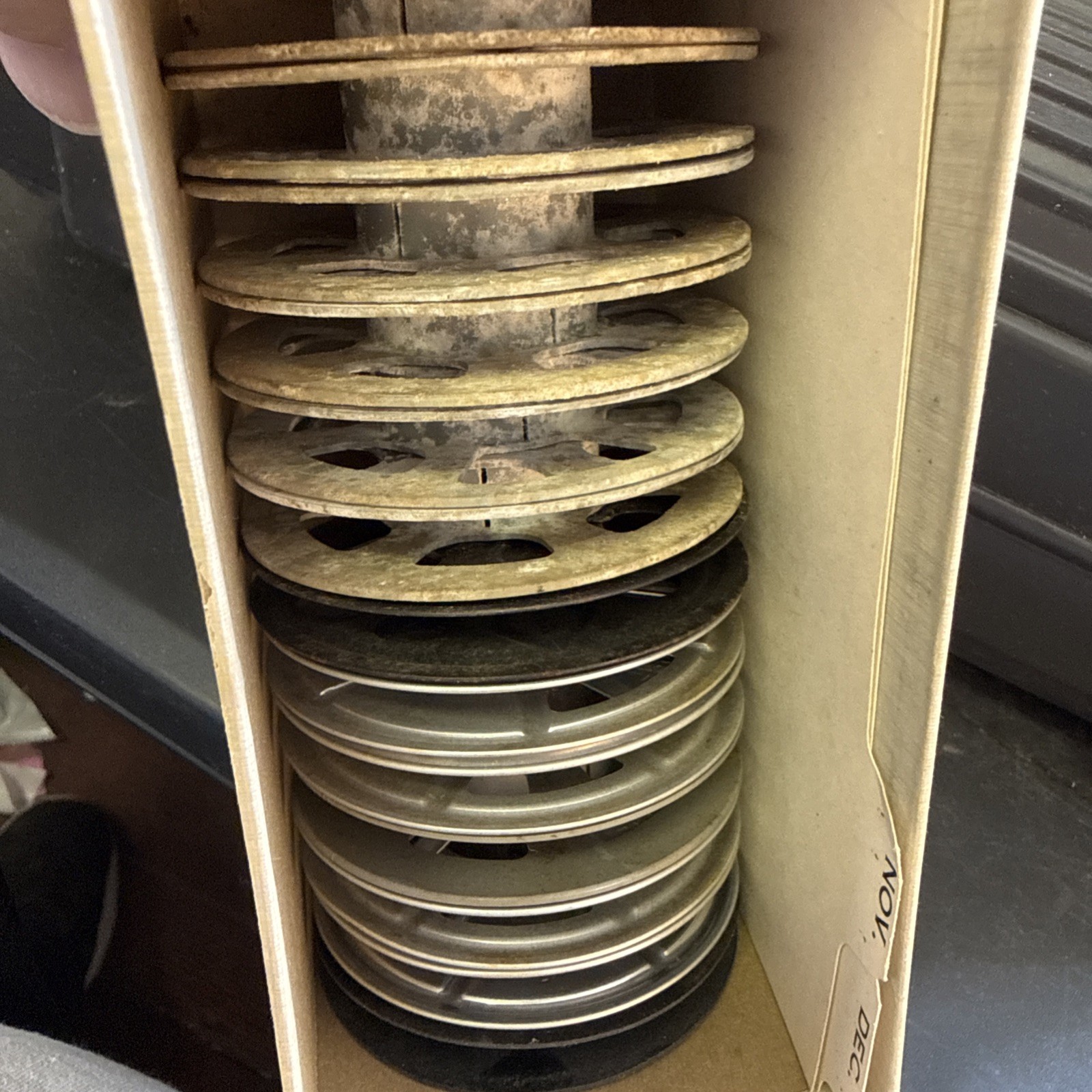 Lot of 13 small Metal Empty 8mm Film Projector Reels