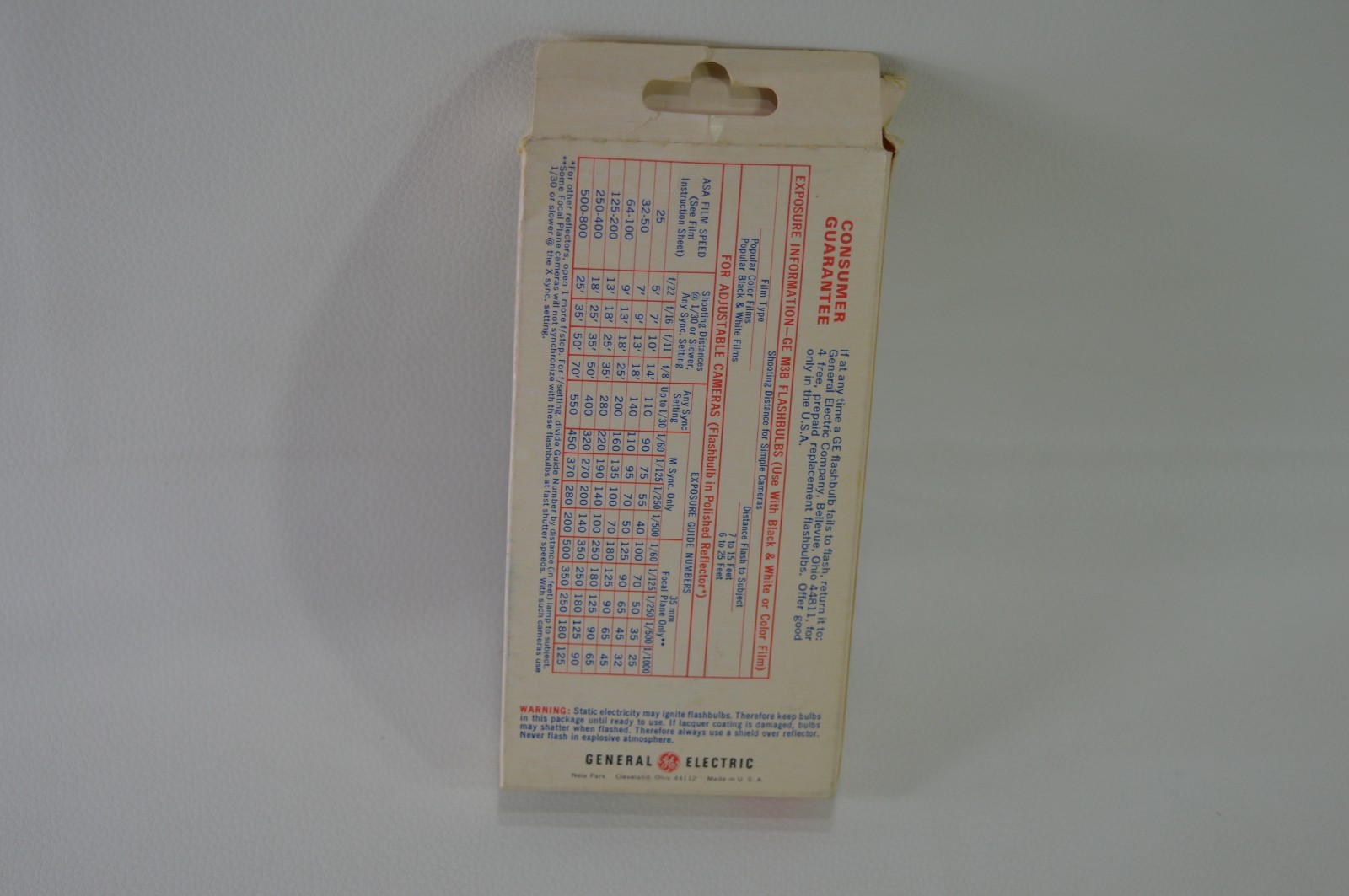 GE Flash Bulbs M3B – 8 New Bulbs in Box General Electric Vintage Rare