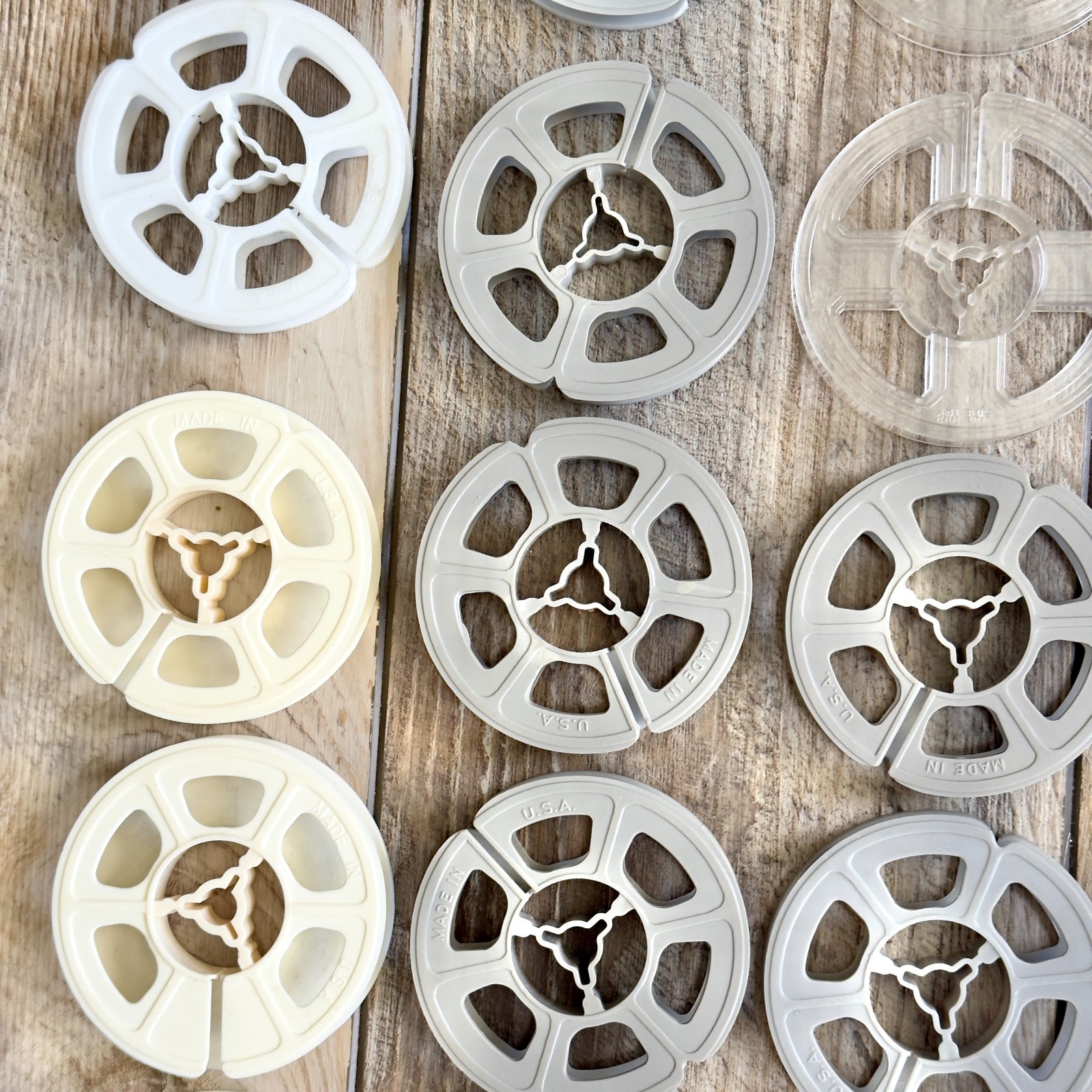Mixed Lot Over 40 8mm Approximately 3″ Empty Plastic Film Reels