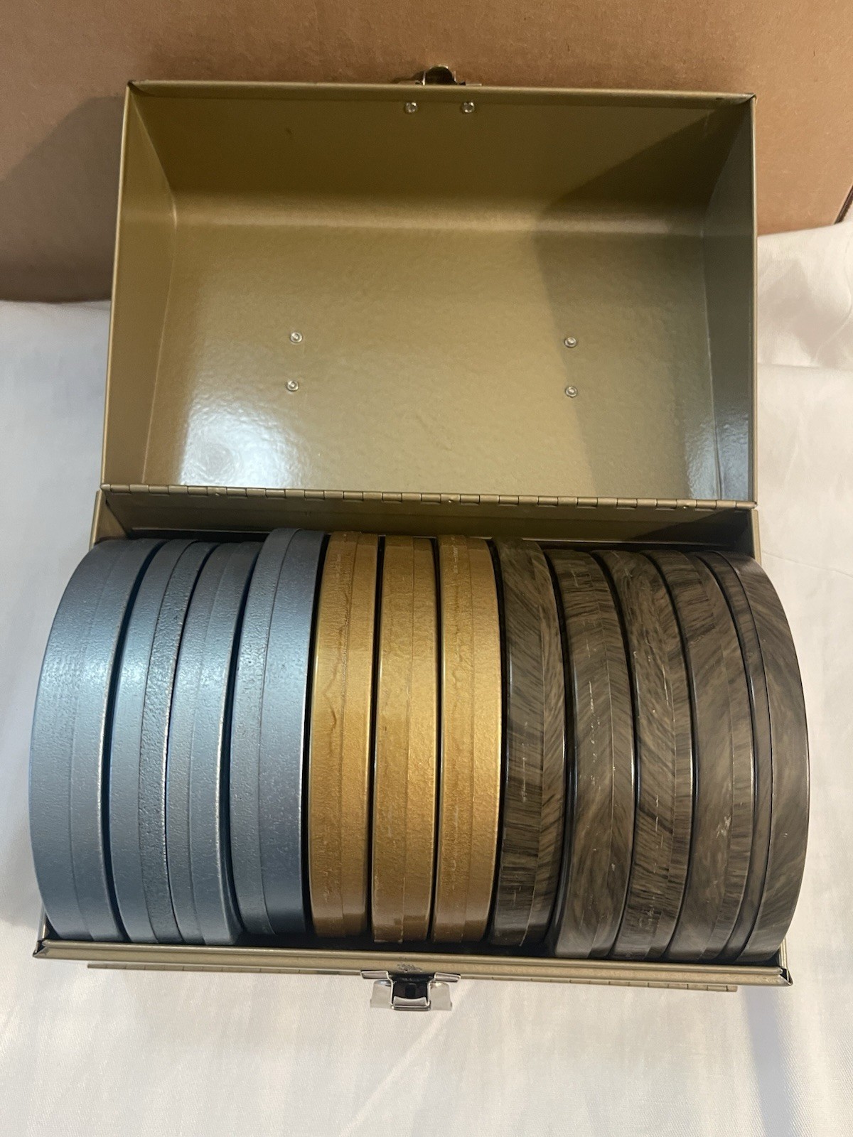 Vintage Woolworth & Super 8 & Compco Metal Reel 5″ Metal Case Total 12 Case