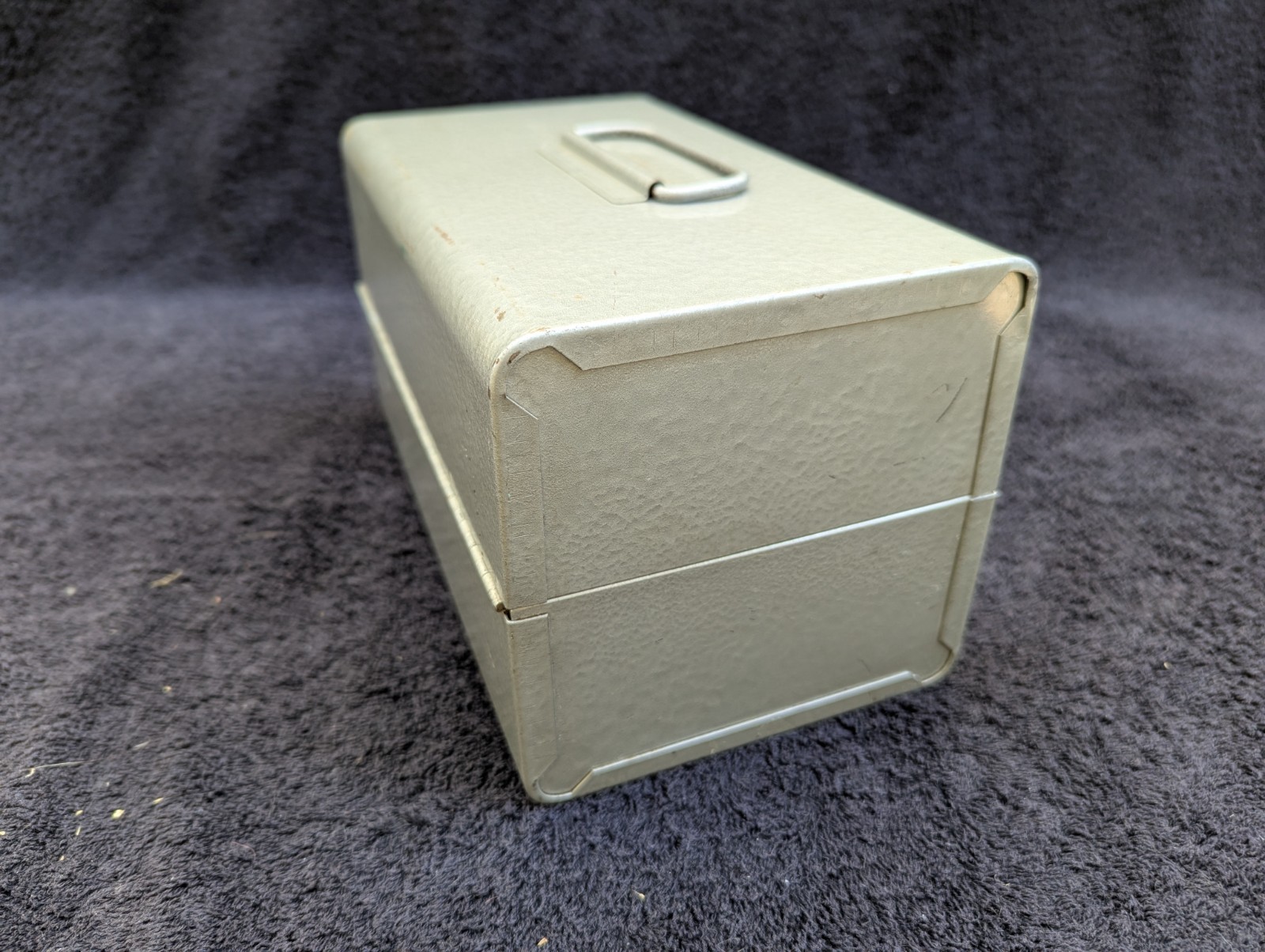 Vintage Brumberger Steel Storage Box for 12 8mm Film Reels with 12 Cans & Reels