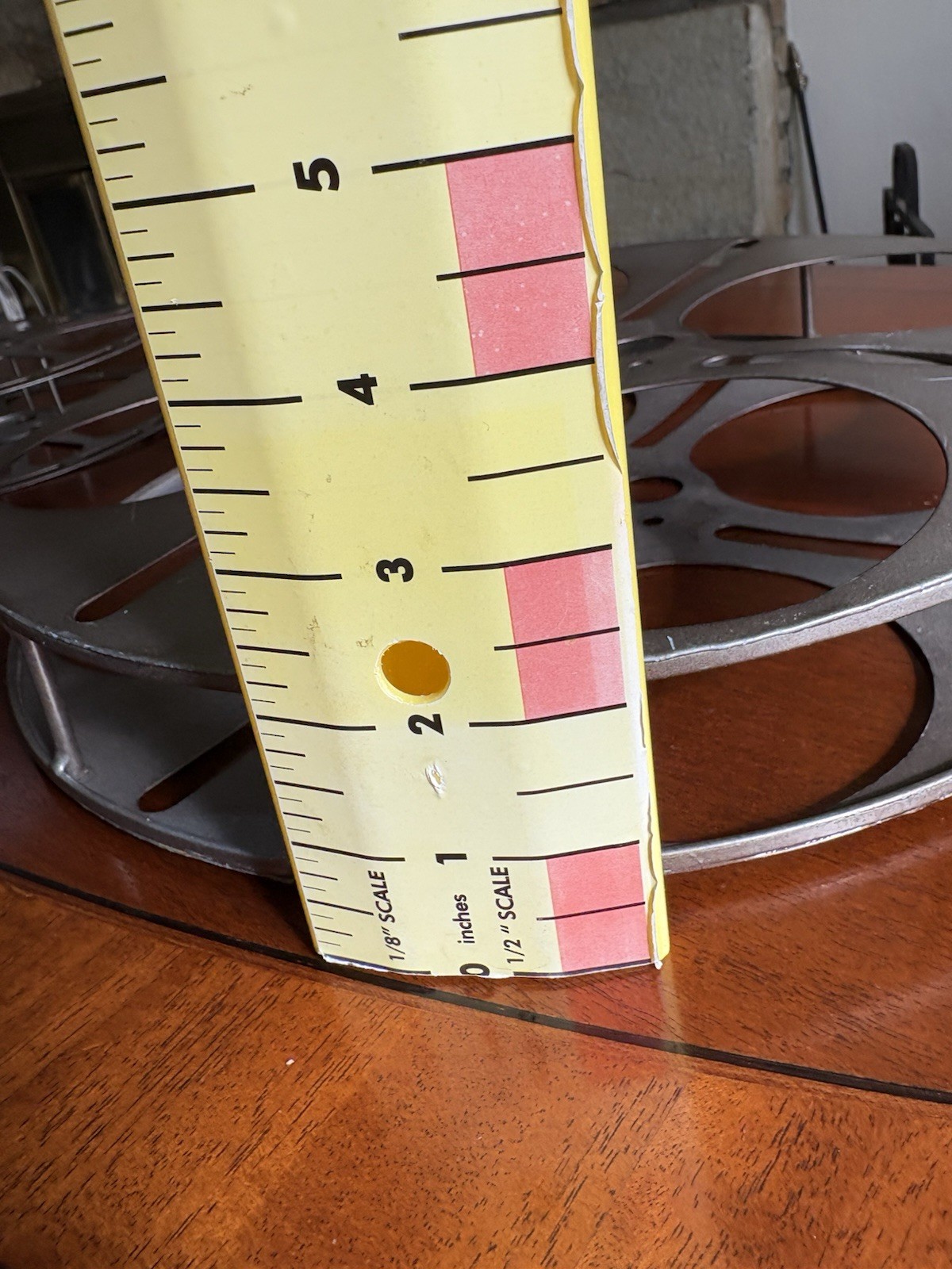 2 Metal Film Reels Home Cinema Equipment/ Home Decor 1st 13.5“ X 2“ & 2nd 9”X2”