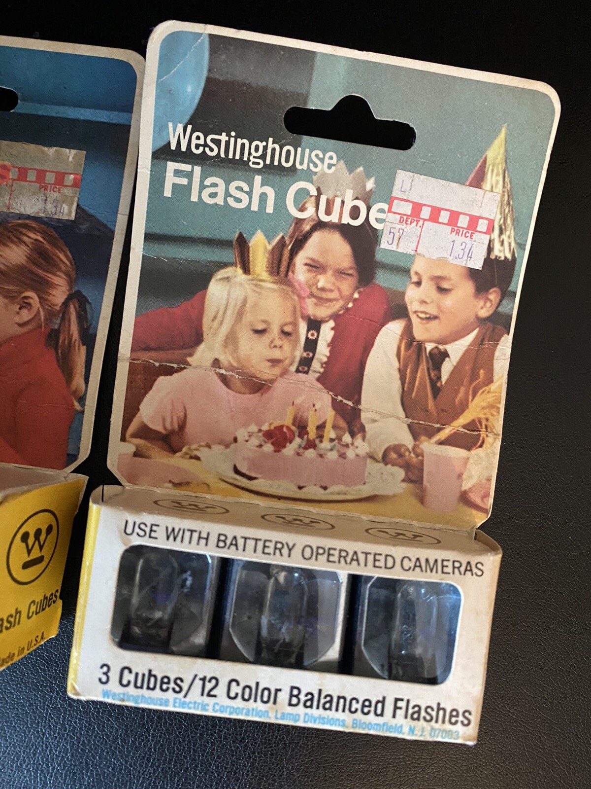 Lot of 2 NOS Vintage Westinghouse Flash Cubes • 6 Cubes/24Color Balanced Flashes
