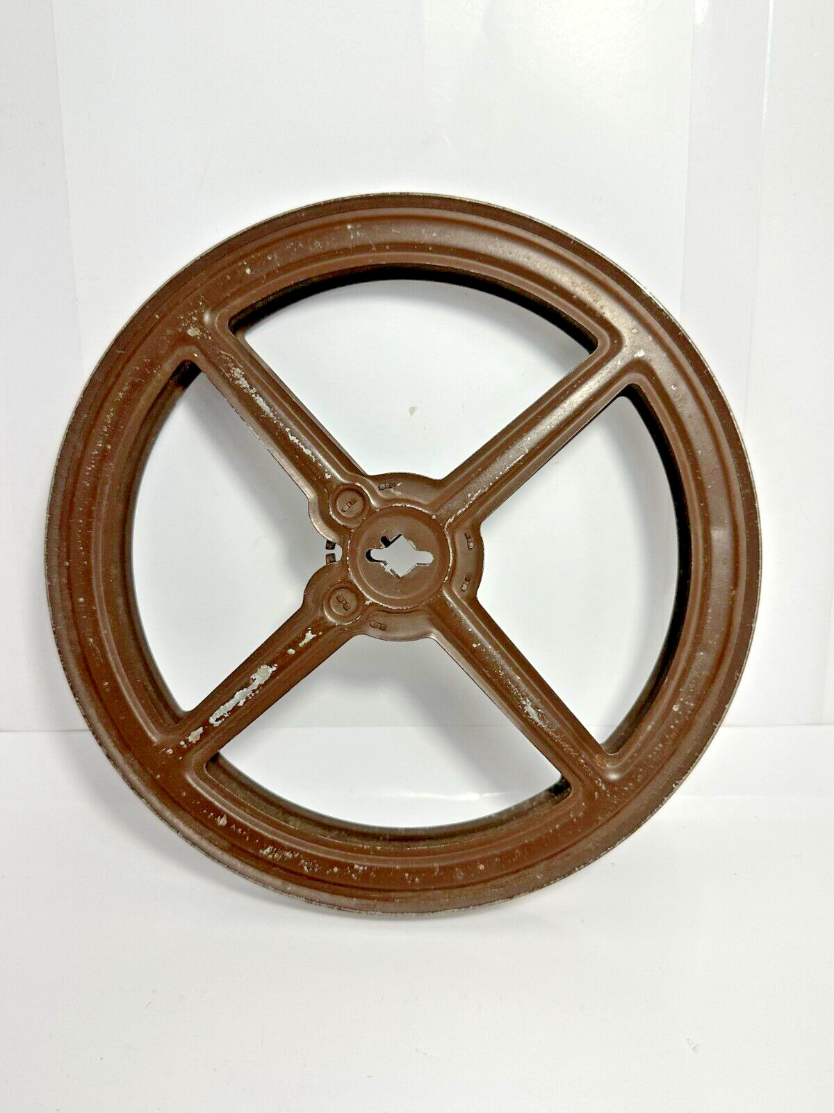 Vintage Metal 16mm Motion Picture Film Projector Empty 7″ Take-Up Reel 400′ (#5)