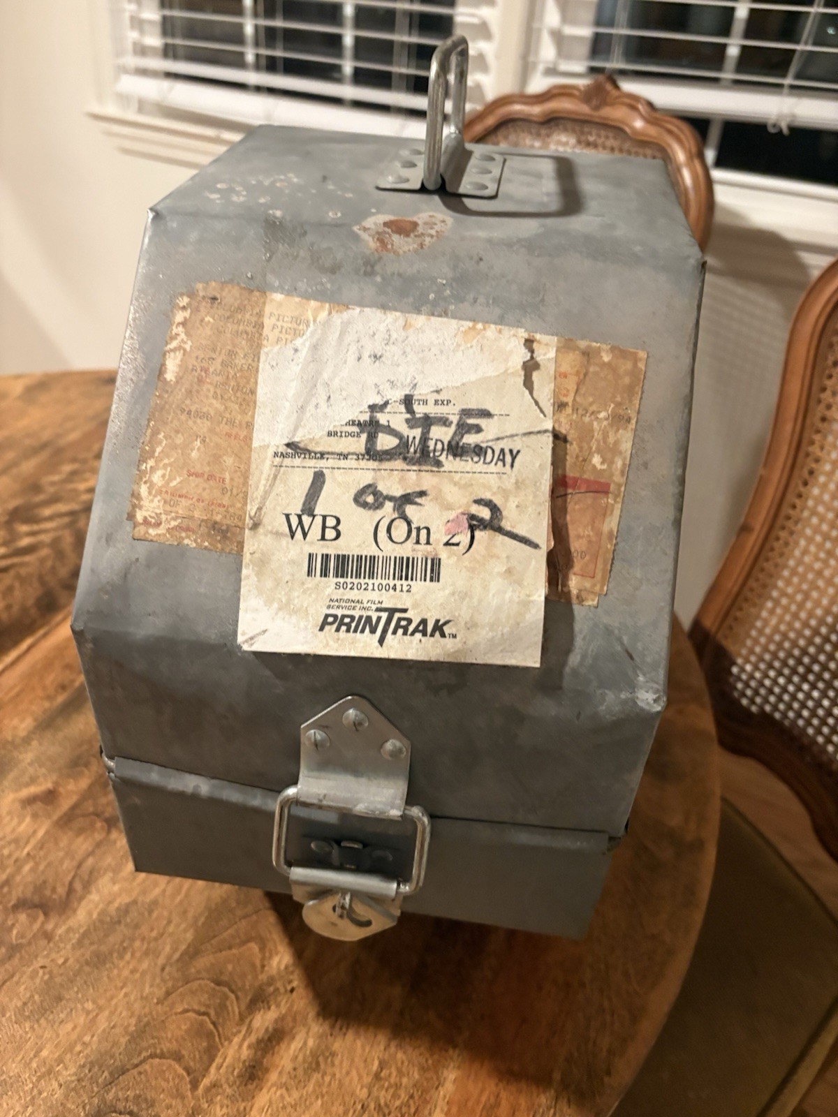 Vintage Hollywood Film Co 35mm Projector Film Reel Canister Shipping Can Case