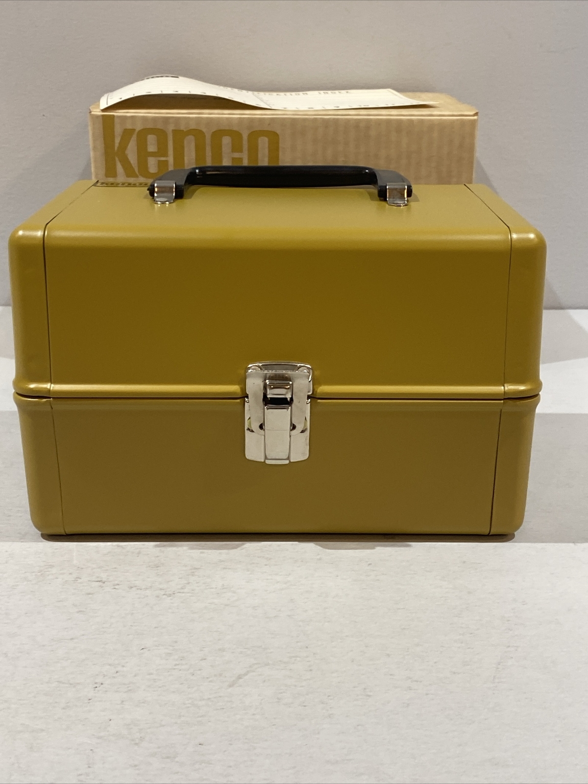 Vintage Model 1200 Kenco Movie Film Library Chest In Original Box + Index Card