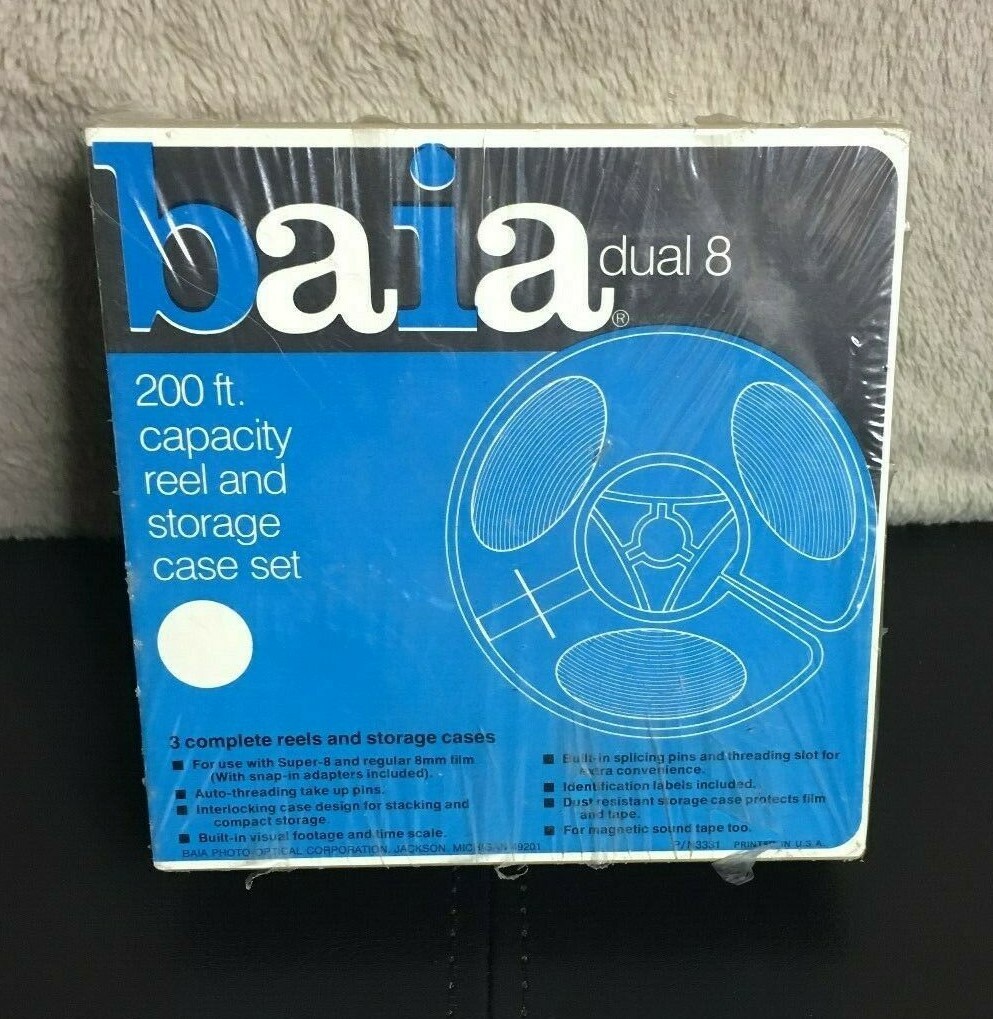 Baia Dual 8 200 ft. Capacity 3 Reel & Storage Set Factory Sealed New Old Stock
