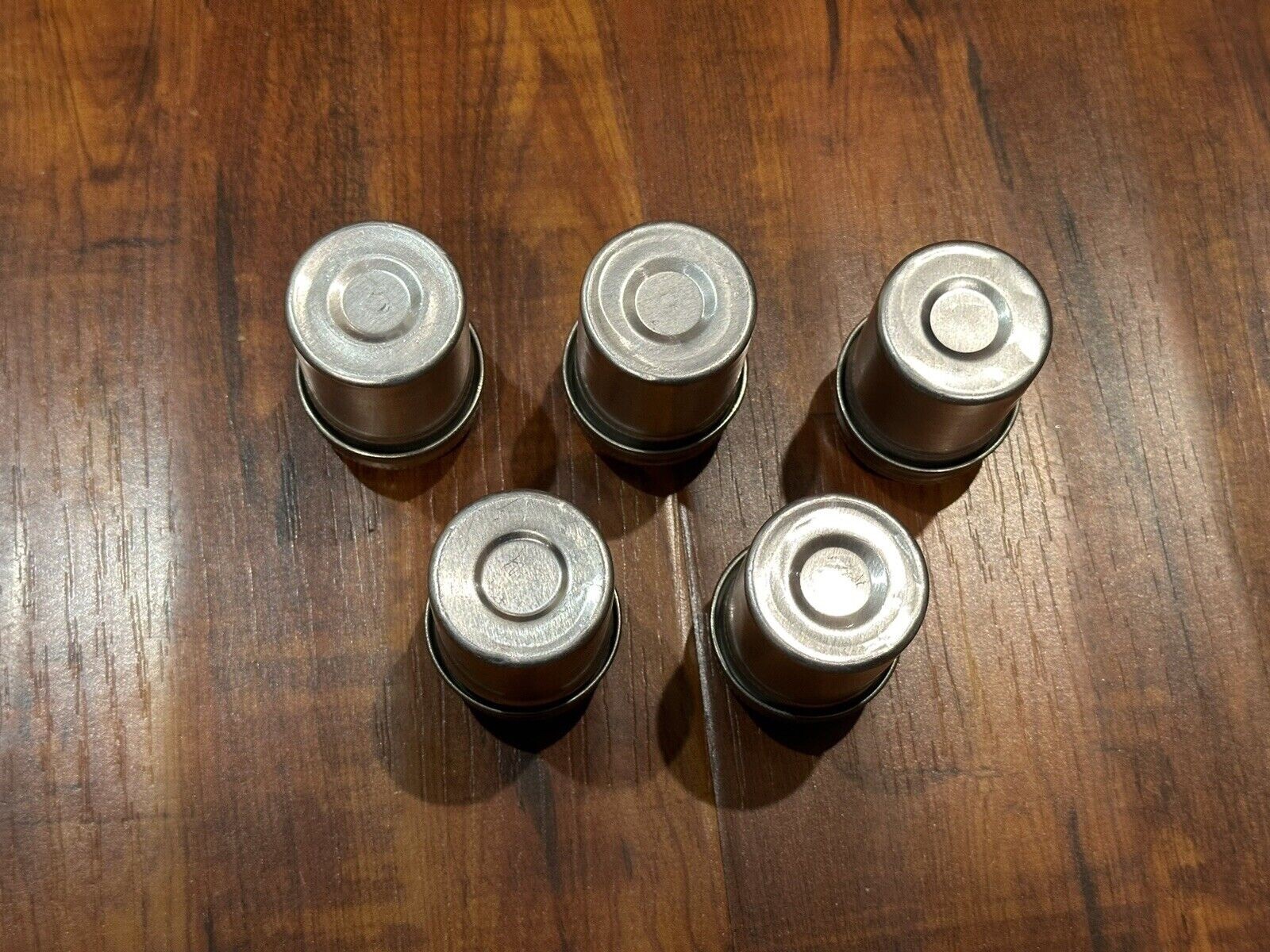 Lot of (5) Vintage Metal Aluminum 35mm Film Can Canisters