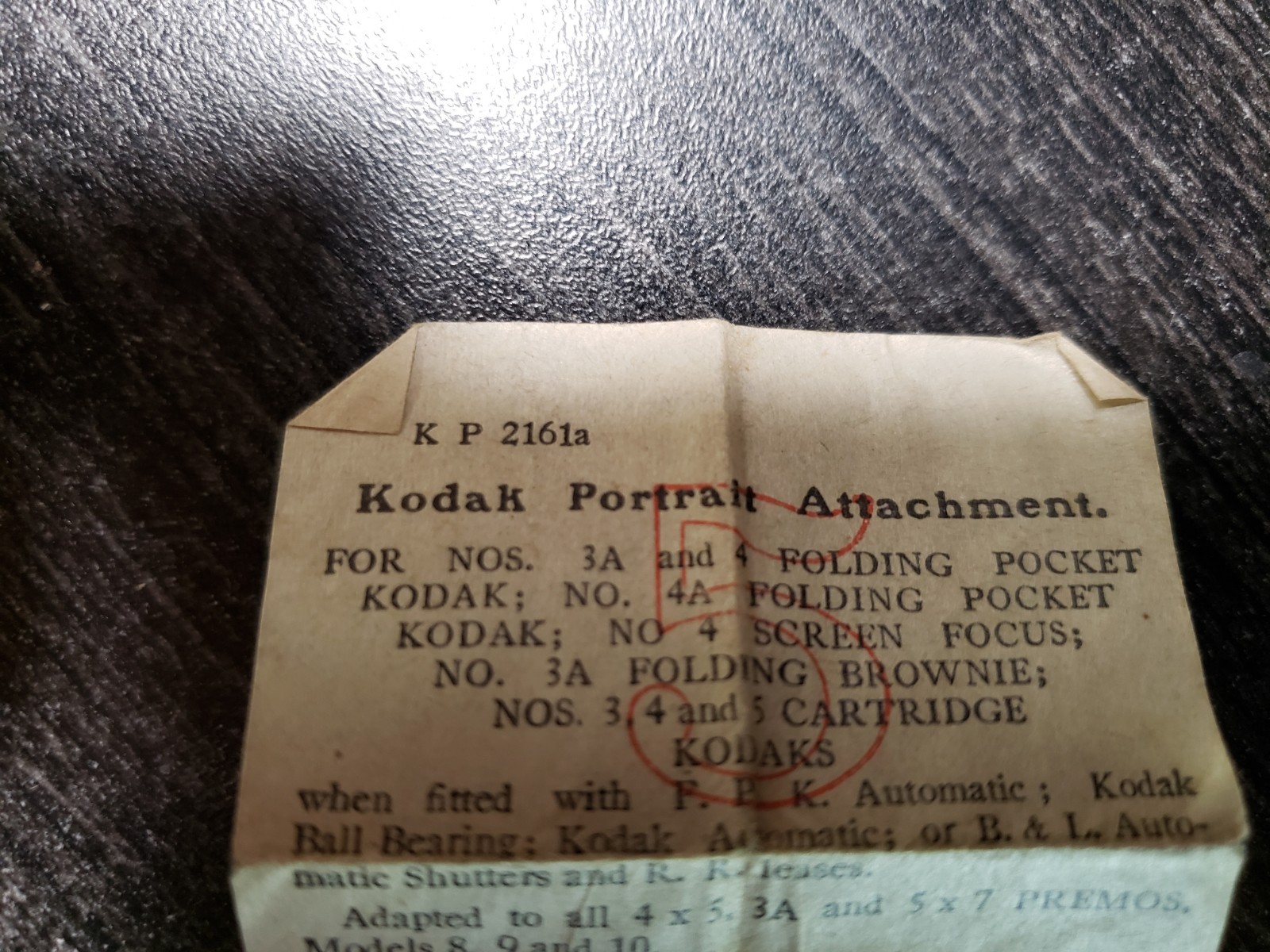 KODAK PORTRAIT ATTACHMENT #5 W/box & Instructions