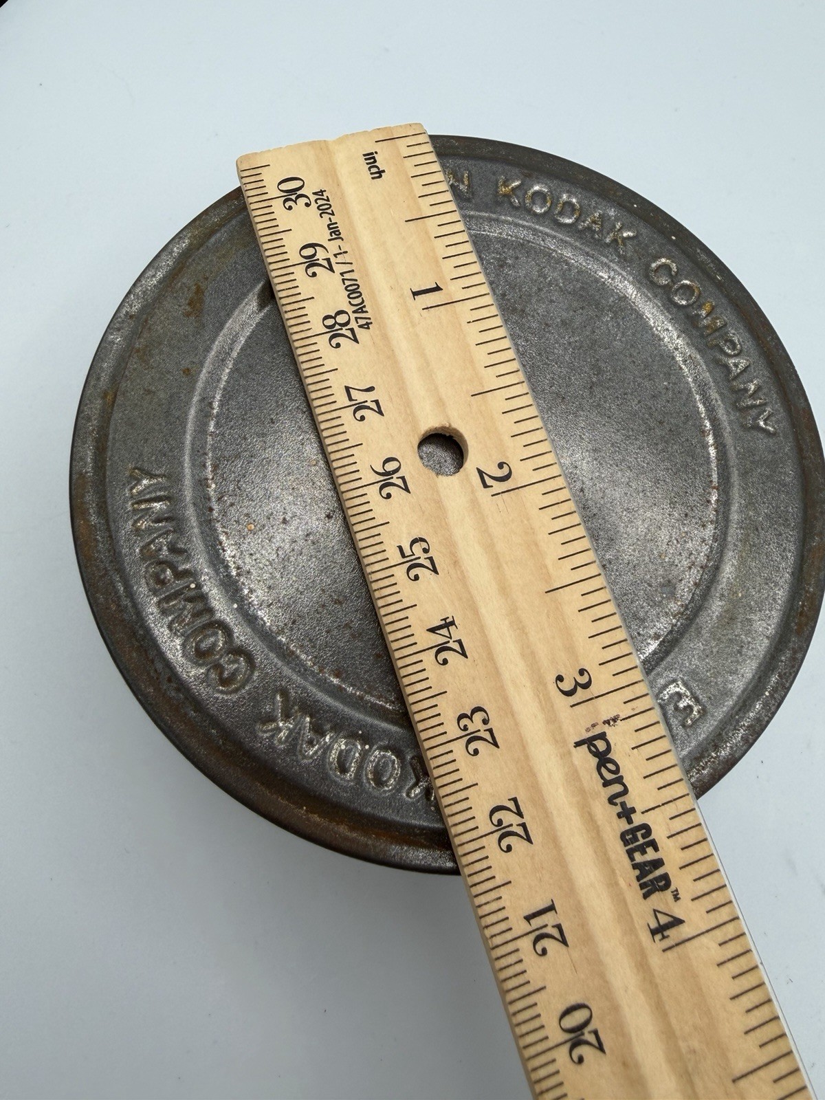 Vtg Eastman Kodak Metal Film Canister Embossed Photography Tin