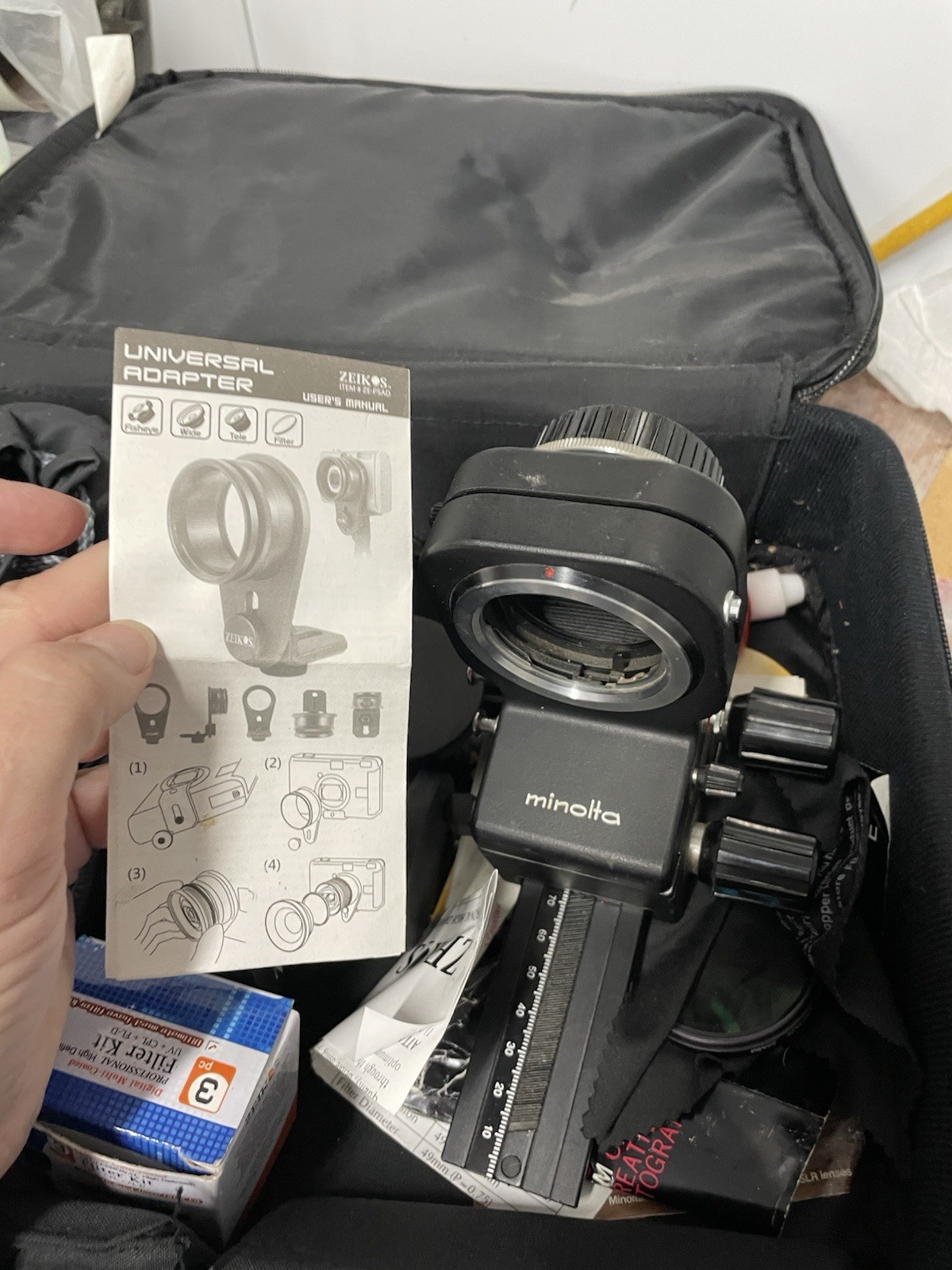 Minolta IV BELLOW Macro Ex Tube Step Up Rings Macro Lens More Camera Acc W/ Case