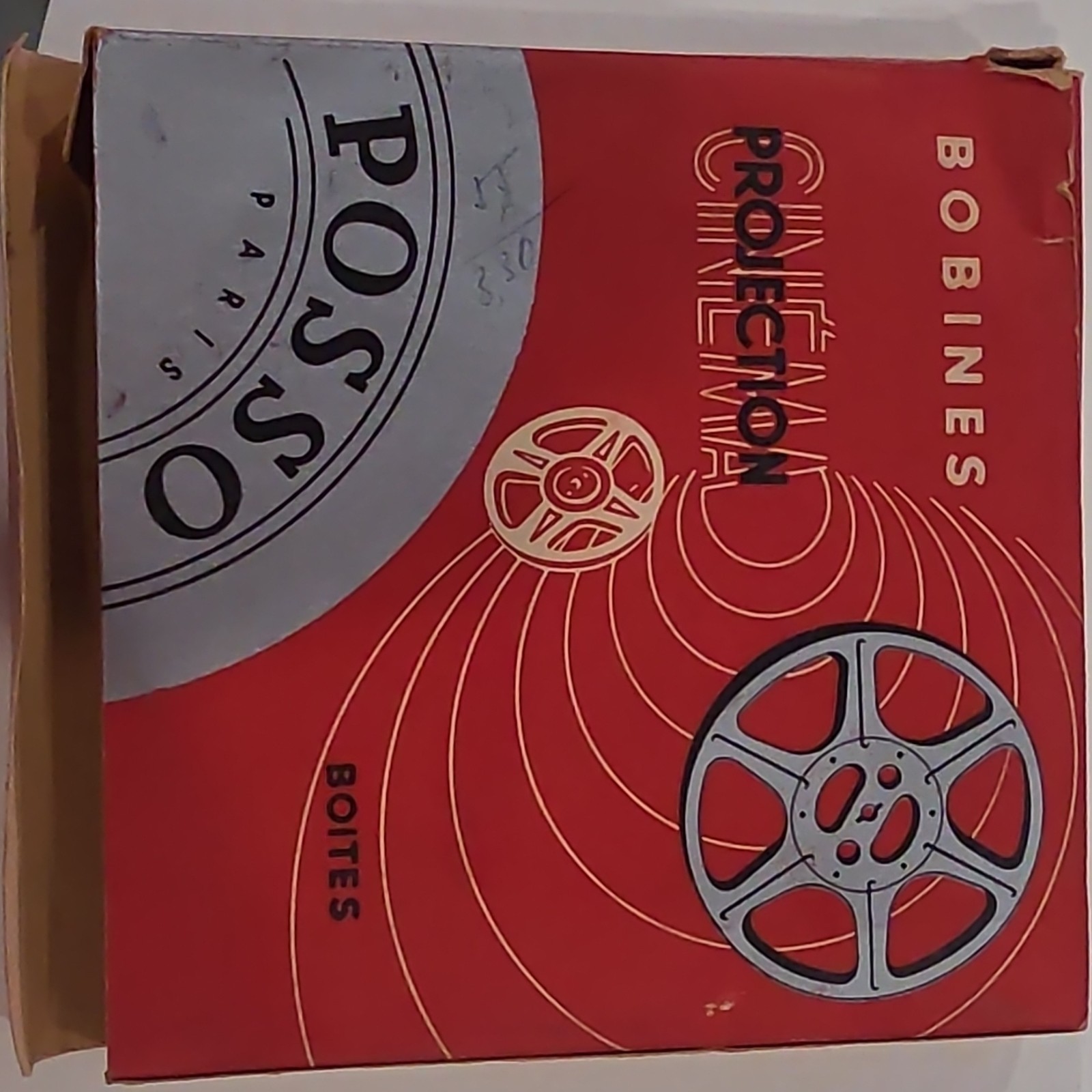 Posso Paris Vintage Film Canister Projection Reel Bobines with Original Box