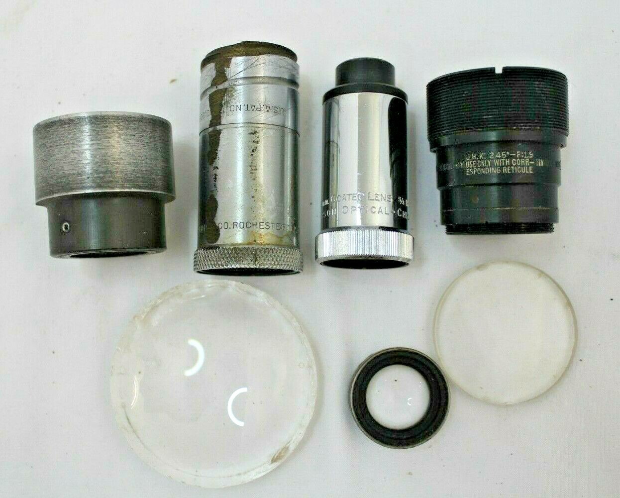 LOT OF VINTAGE CAMERA FILTERS, LENS, FLASHES AND ACCESSORIES -A