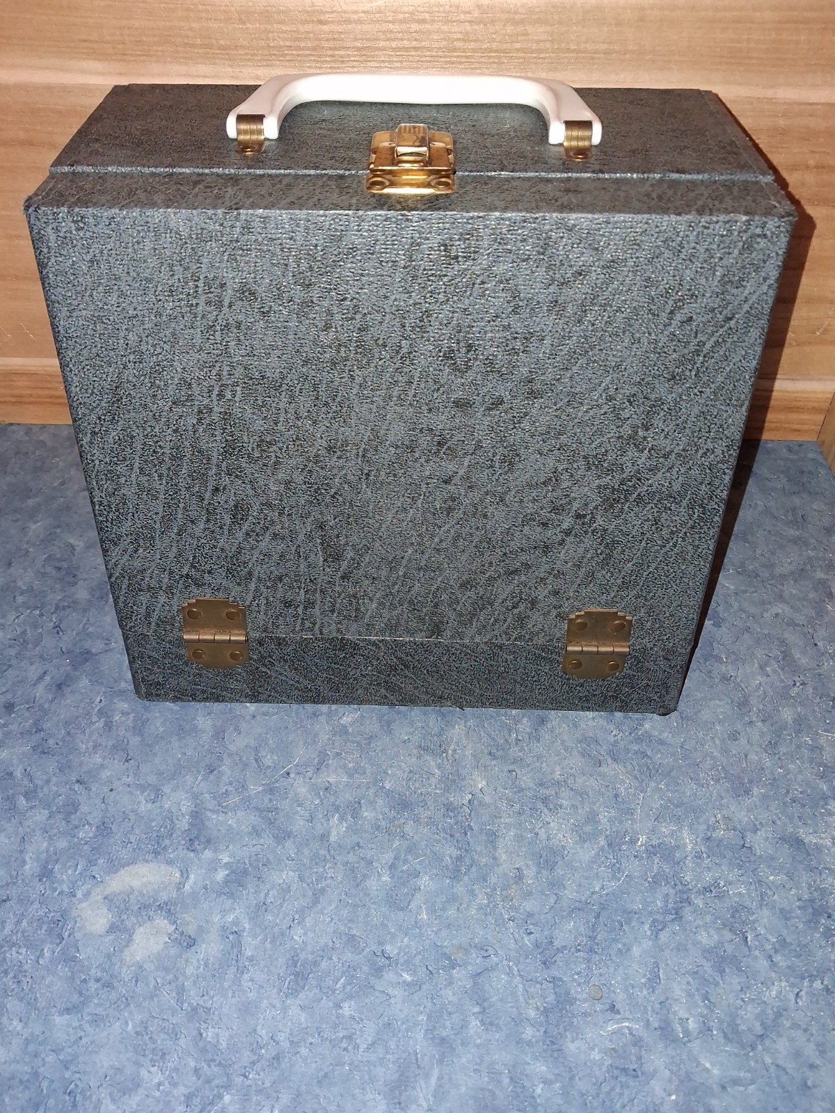 Vintage Faux Leather Carrying Case-Unknown What It Was Used For! 8.5″×9.5×7″
