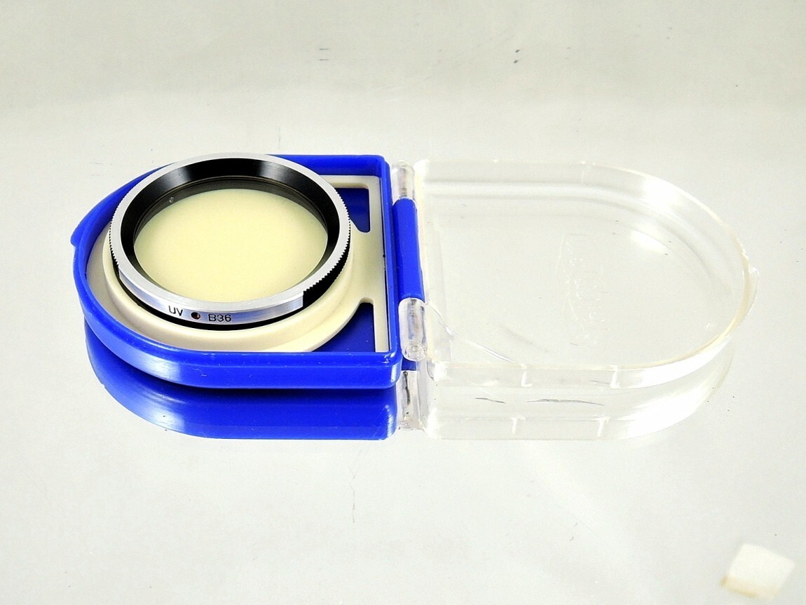 Flexaret UV B36 Filter Meopta Accessories Bayonet RARE + right blue plastic box.