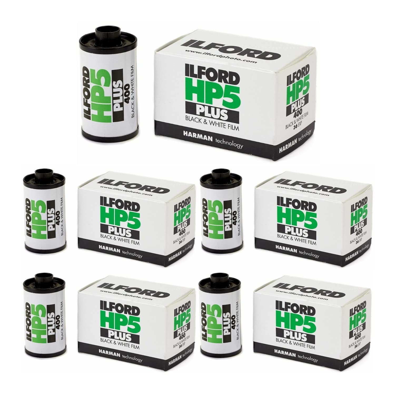 HP5 Plus ISO 400 Black and White 35mm Roll Film Bundle (36 Exposures, 5-Pack)…