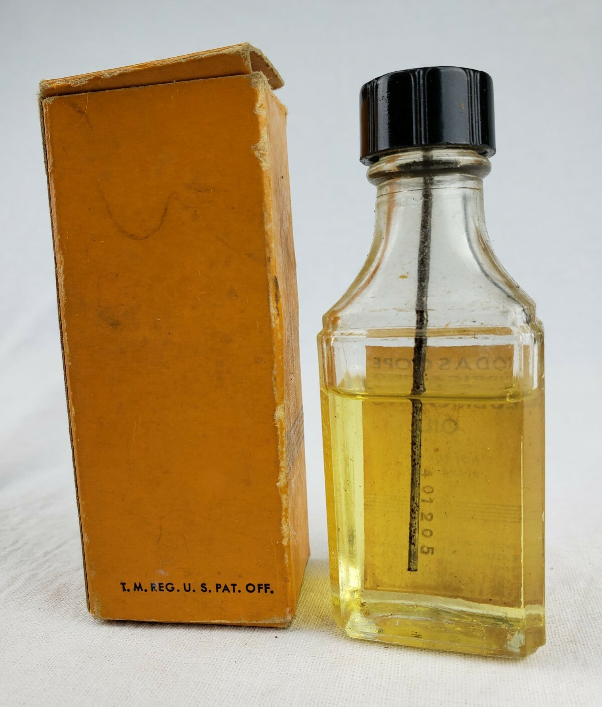 Vintage Eastman Kodak Co. Kodascope Lubricating Oil Bottle Original Label & Box