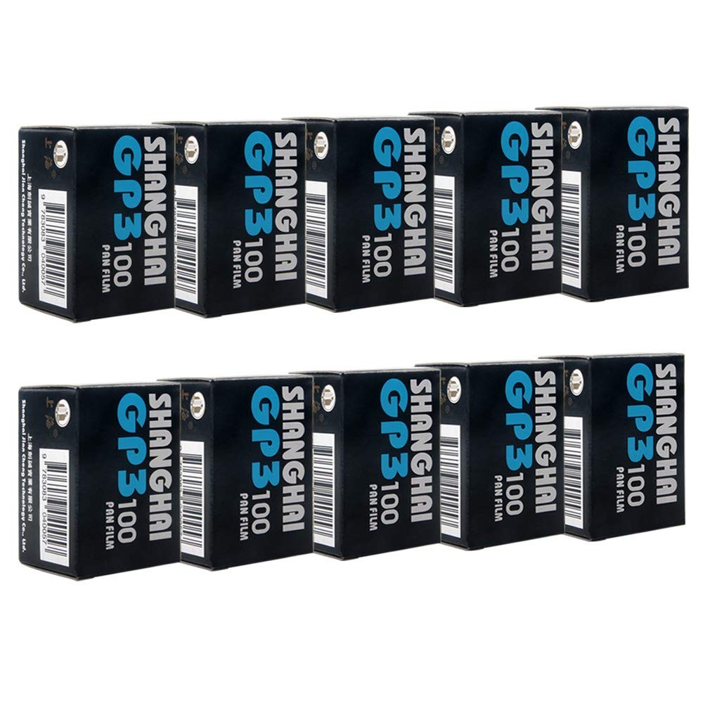 10 Rolls Black & White GP3 135 35mm 36EXP ISO 100 B&W B/W Film Auto DX