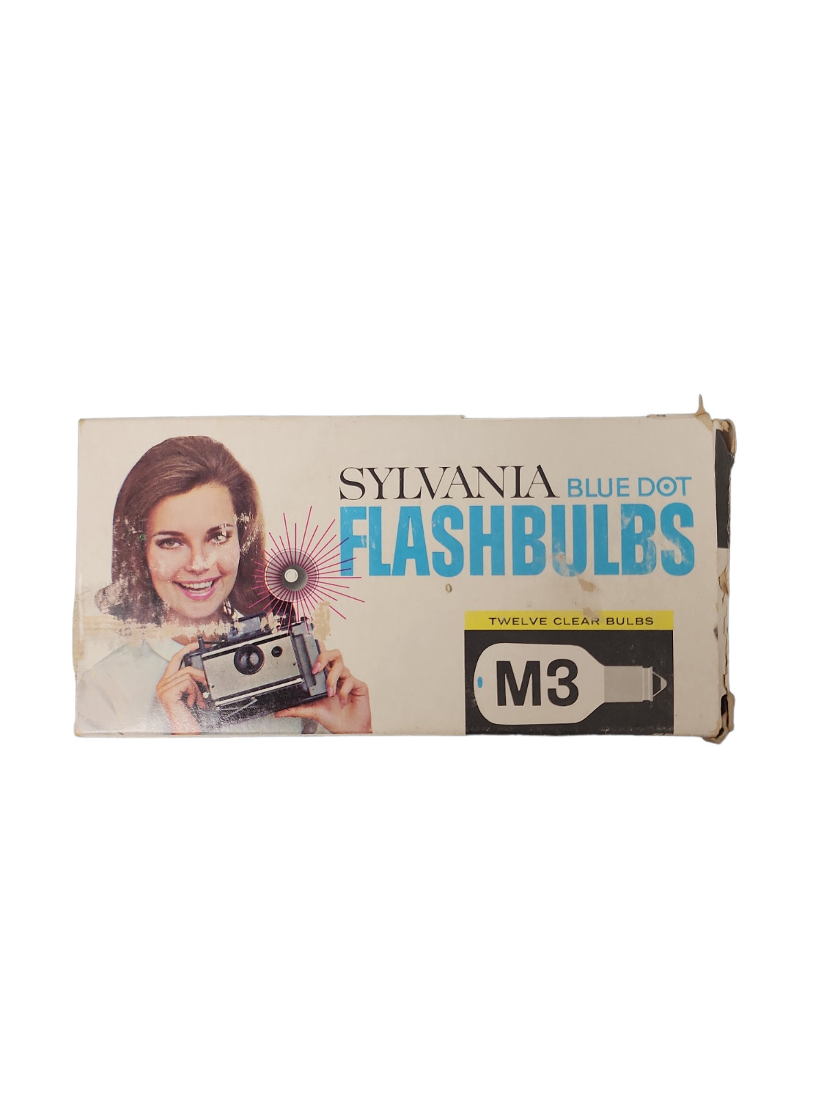 Vintage SYLVANIA Blue Dot M3 Set of 12 FLASHBULBS