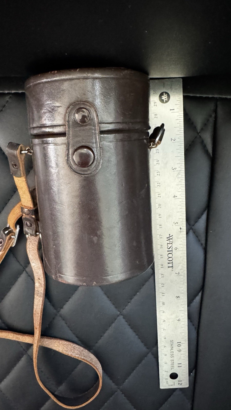 Vintage Nikon Tokyo Hard Leather Camera Lens Case Japan Original Shoulder Strap