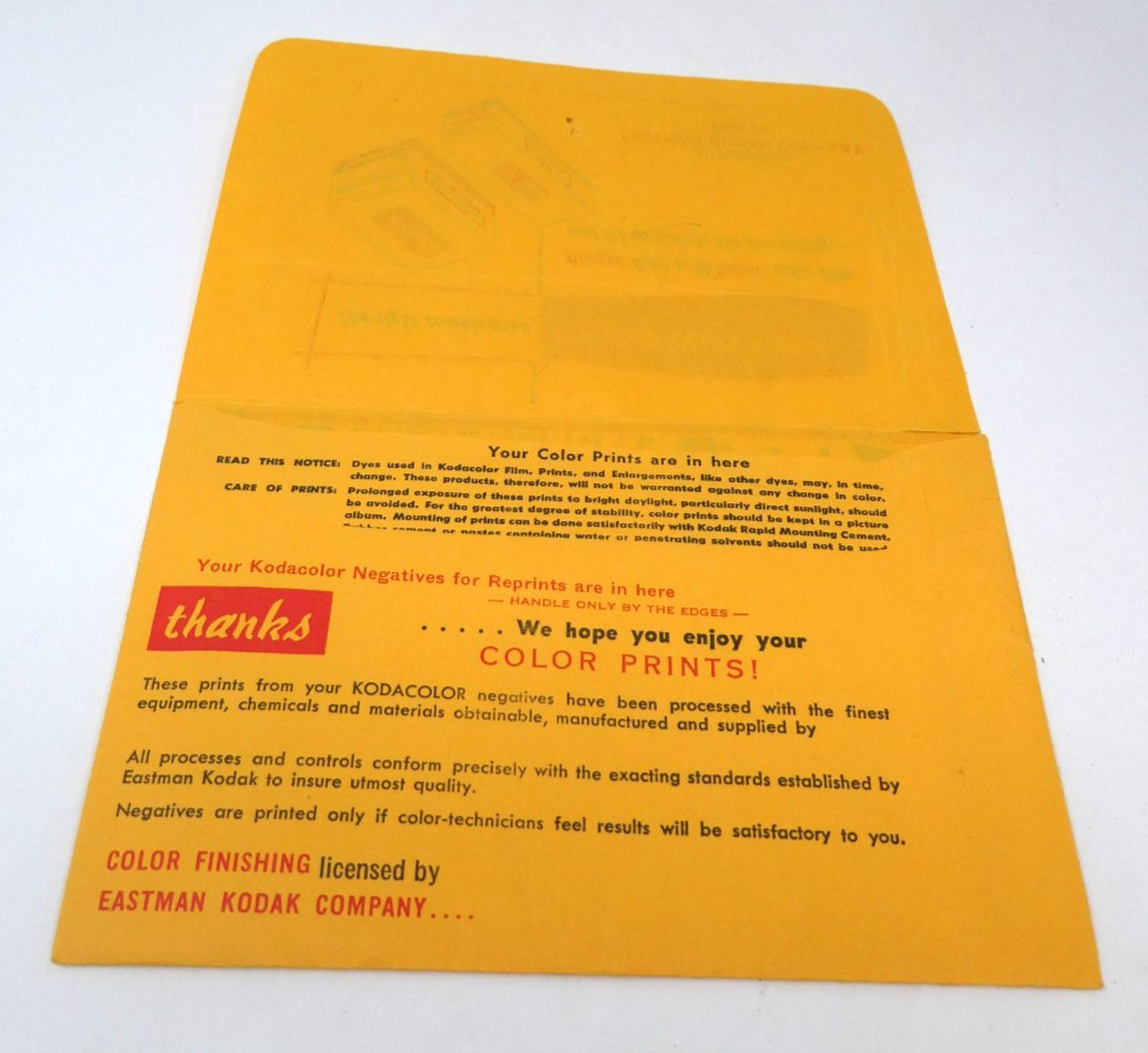 VG Condition Vintage Empty Kodak Film Envelope Kodachrome K135 C620 No Dealer