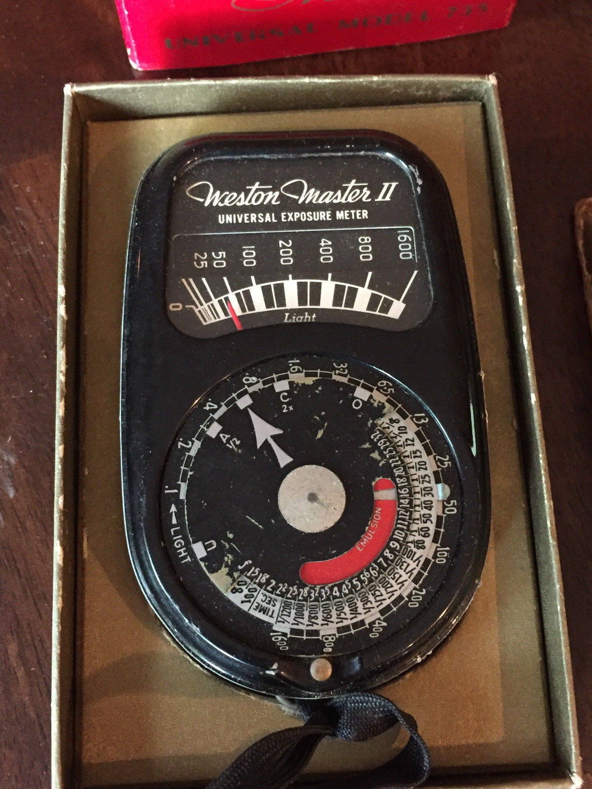 Two Vintage Weston Master II Exposure Model 735 Camera Light Meters IOB