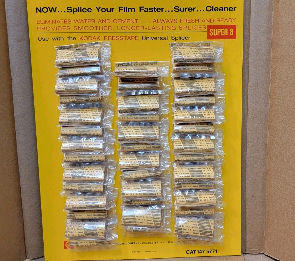 Kodak Presstapes Retail Card 20 Packs Of 20 Tapes New Original RARE Cat 147-5771