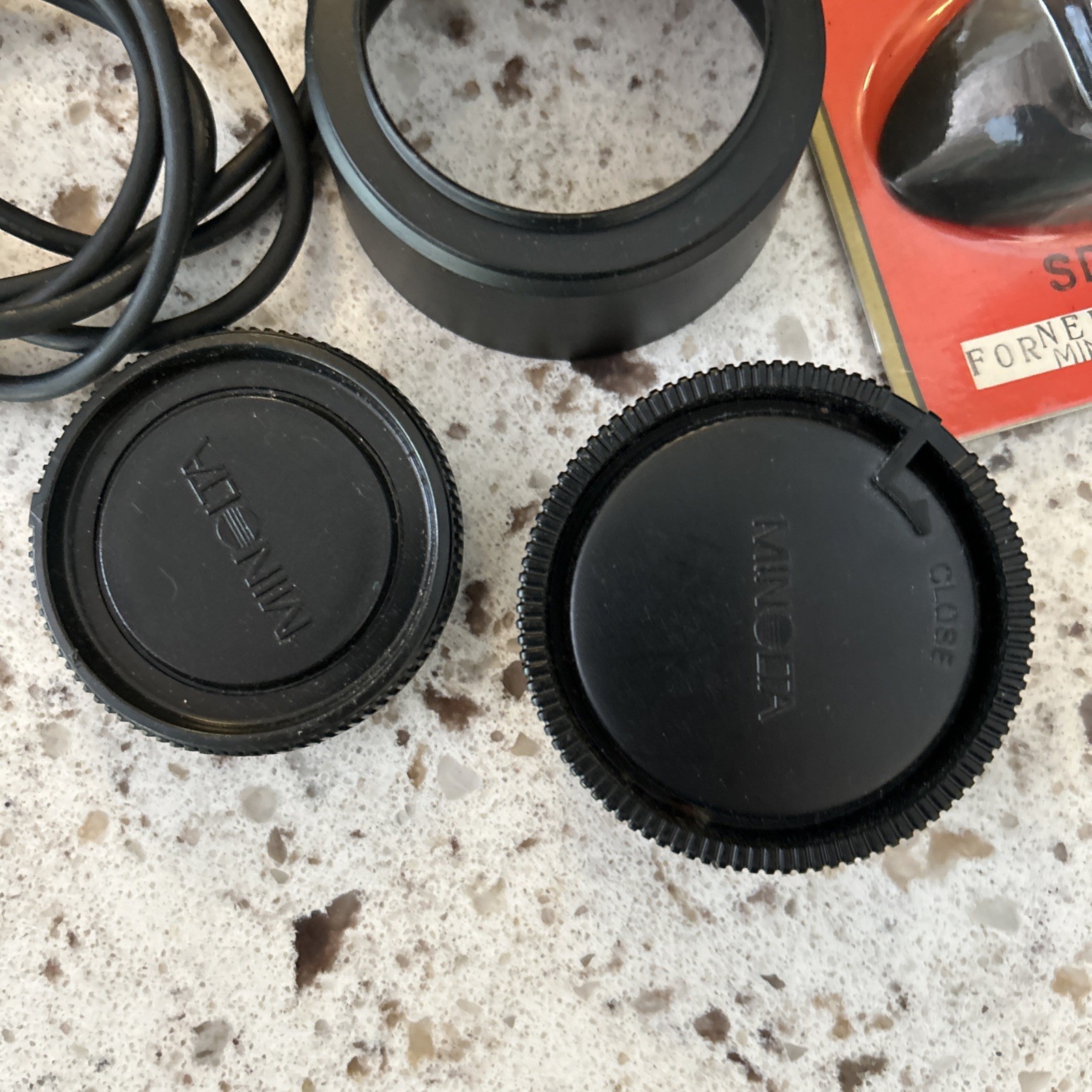 Vintage Lot Of Camera Accessories Cameras Misc Remotes Lens Caps Sony Minolta