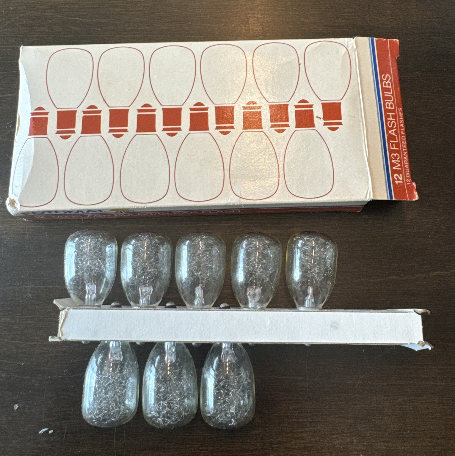 Vintage FOTOMAT M3 Clear Flash Bulbs 8 Bulbs In Original Packaging Free Shipping