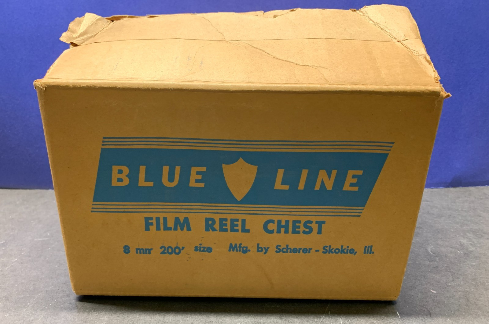 8MM SUPER 8 FILM REEL METAL CHEST CASE – VINTAGE 1950’s WITH ORIGINAL BOX!