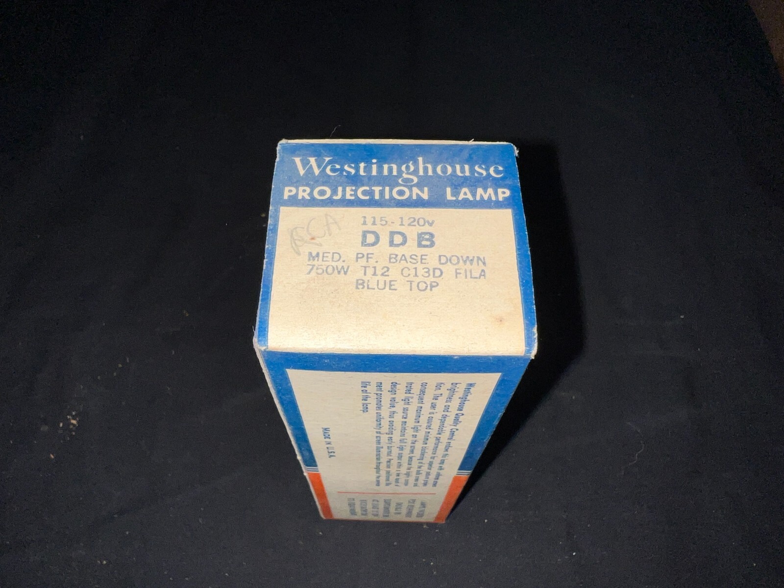 Westinghouse DDB 750W 120V Projection Lamp Bulb T12 C13D IOB