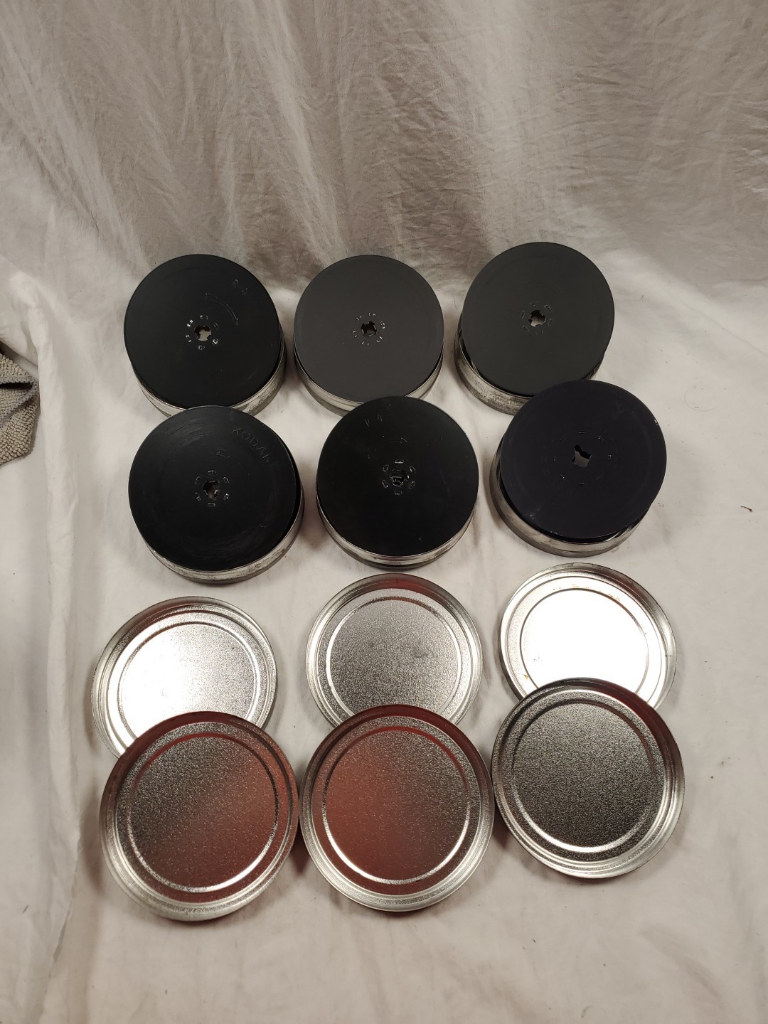 Vintage Reel Film Canister 3.5 Inch LOT of 6