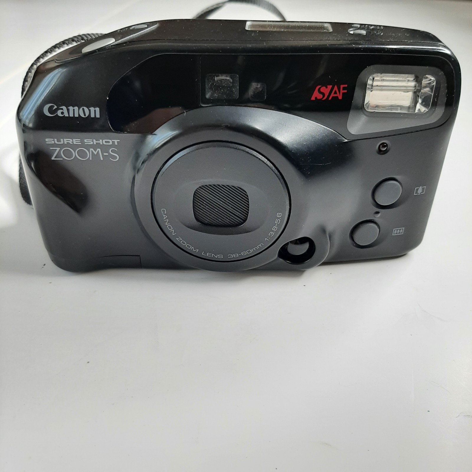 Canon Sure Shot ZOOM S Camera, Strap, Manual, Battery Pack Untested ZA6