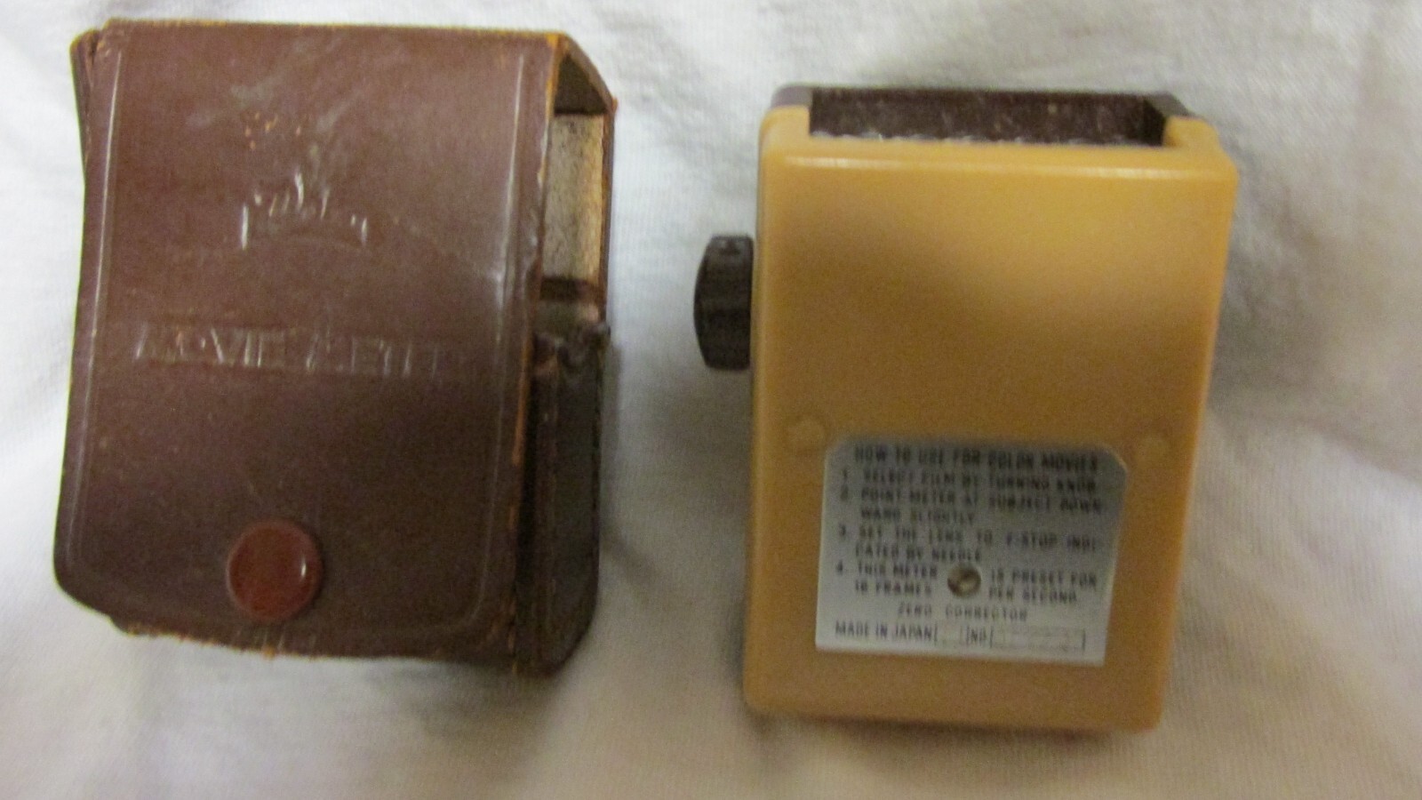 VINTAGE WALZ MOVIE METER MADE IN JAPAN WITH LEATHER CASE WORKS!!