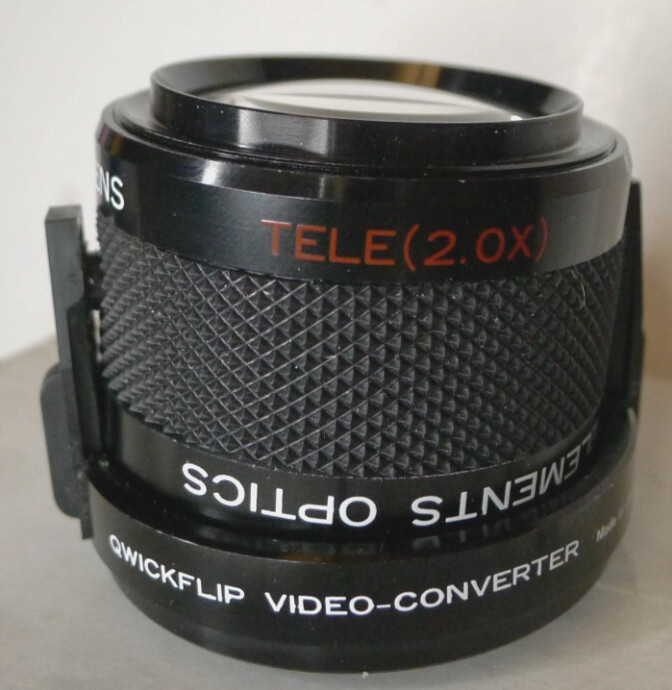 4 Elements Optics 46mm Qwickflip Video-Converter Hi-Res Wide Tele Lens -Japan