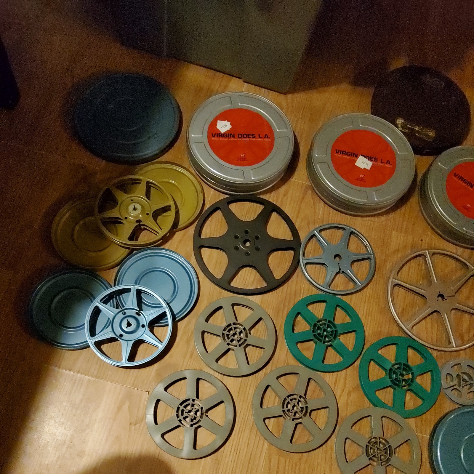 large Lot some full & empty cases various sizes reel to reel 8mm metal & plastic