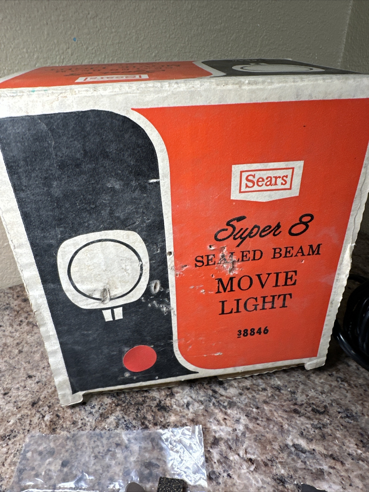 Vintage Sears Super 8 650 Watt Sealed Beam Movie Light Model 8846 w/ Box