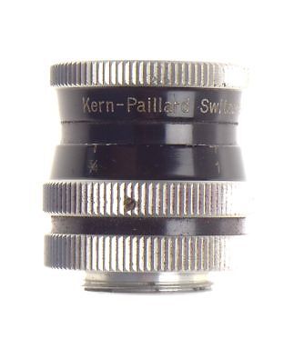 Kern paillard Yvar 1:2.5 f=12.5mm bolex b8 film camera lens caps leather keeper