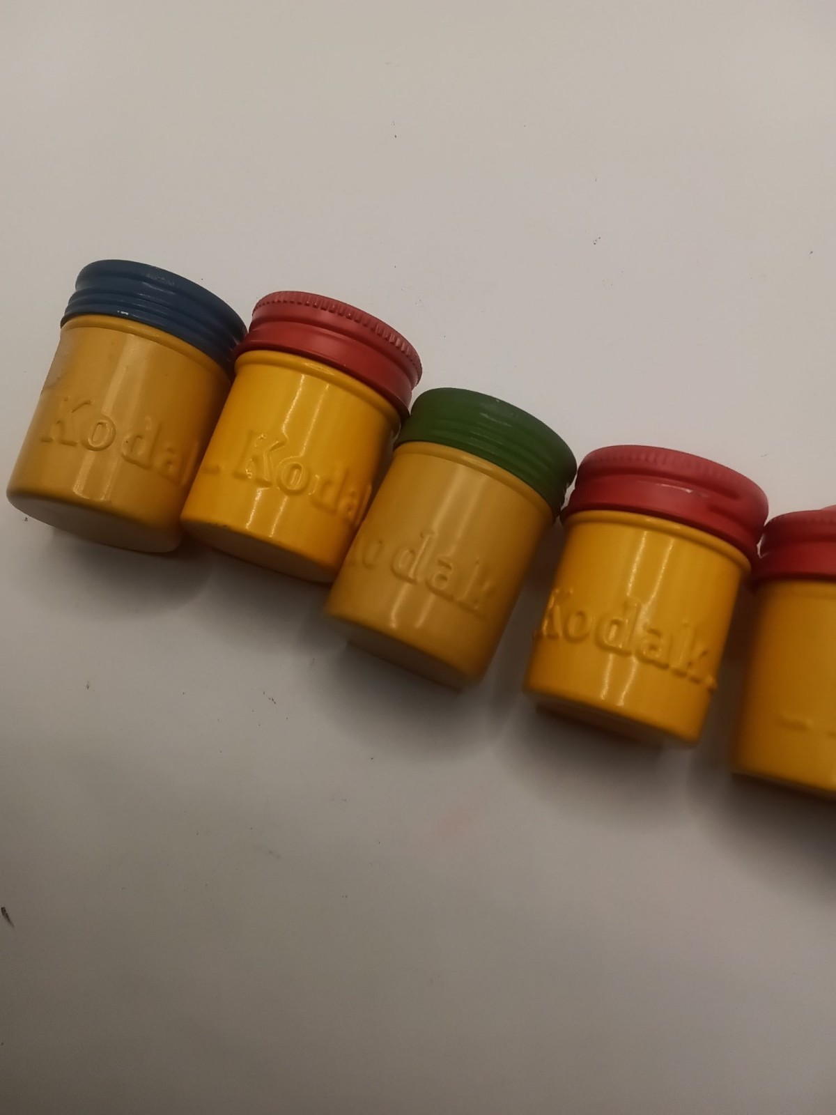 KODAK VINTAGE METAL FILM COLOR CANNISTERS SET OF 8 NICE COLORS