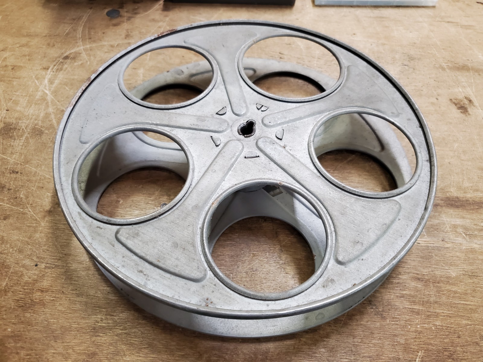 Vintage Goldberg Brothers 35mm 10 Inch Metal Film Reel, Denver Colorado USA