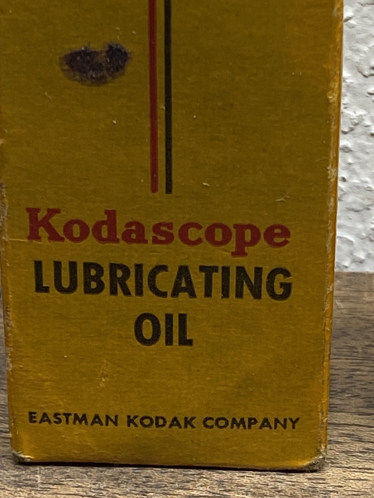Vintage Eastman Kodak Kodascope Lubricating Oil Original Box & Bottle 1/4 full