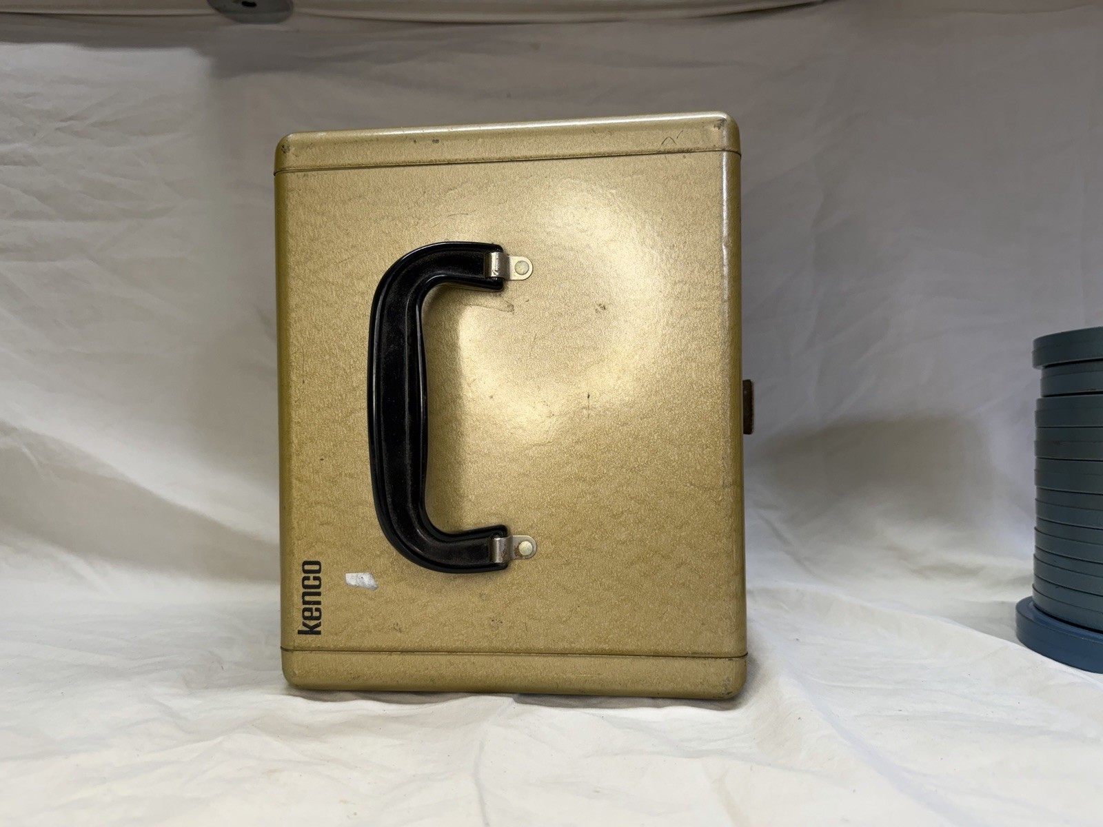 Vintage Kenco Film Reel Storage Box With 10 Empty Film Reels