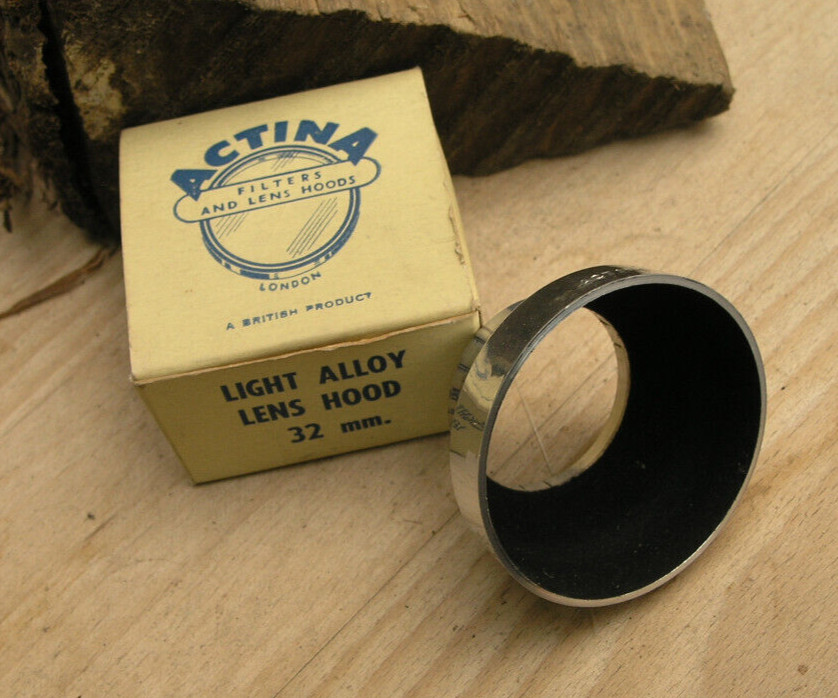 A32 32mm push fit slip on shade lens hood ,alloy 1950’s